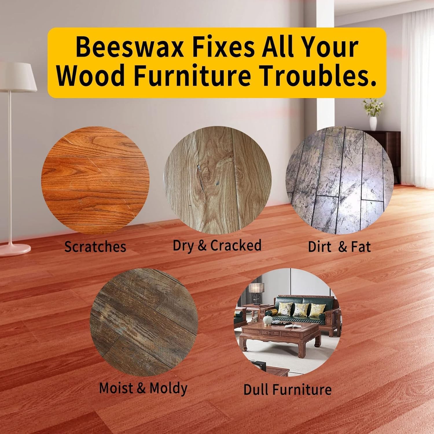 Beeswax Furniture Polish & Conditioner – Wood Seasoning Beeswax, Furniture Wa…