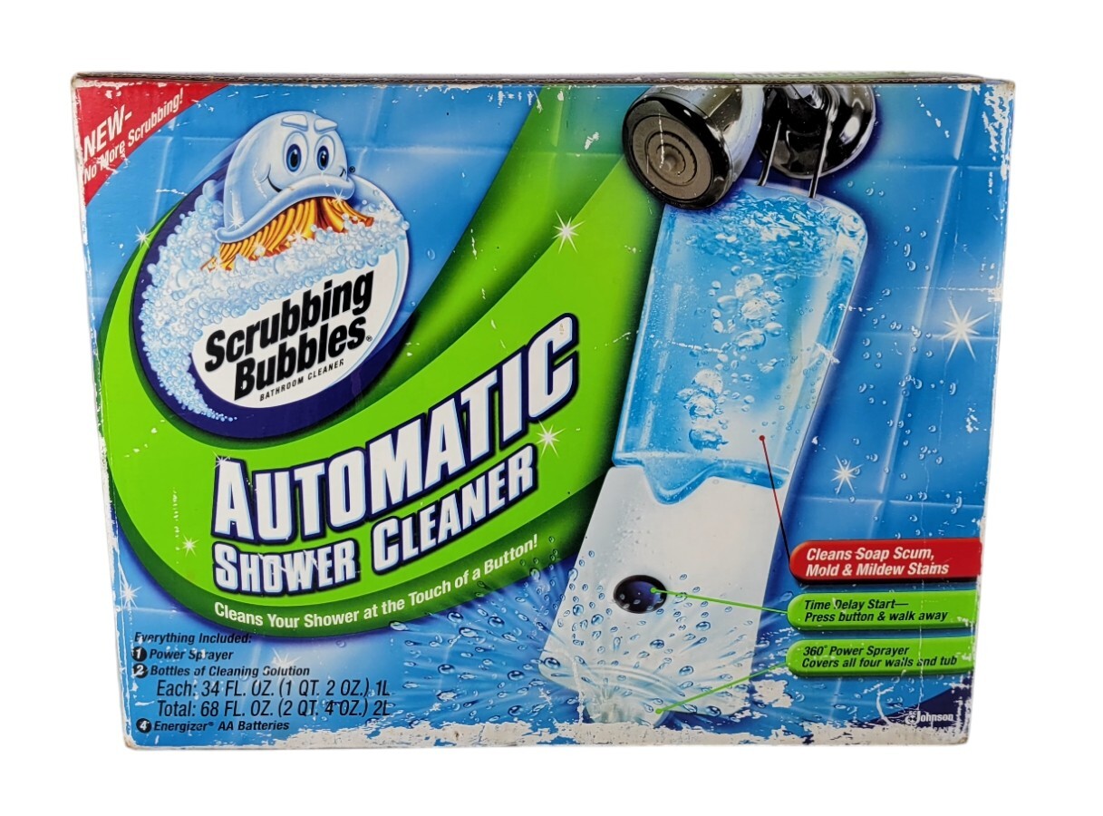 Scrubbing Bubbles 360 Degree Automatic Shower Cleaner Kit With 2 Refills New NOS