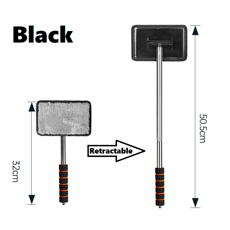 3× Car Extendable Handle Windshield Cleaner Telescopic Glass Wiper Cleaning Tool