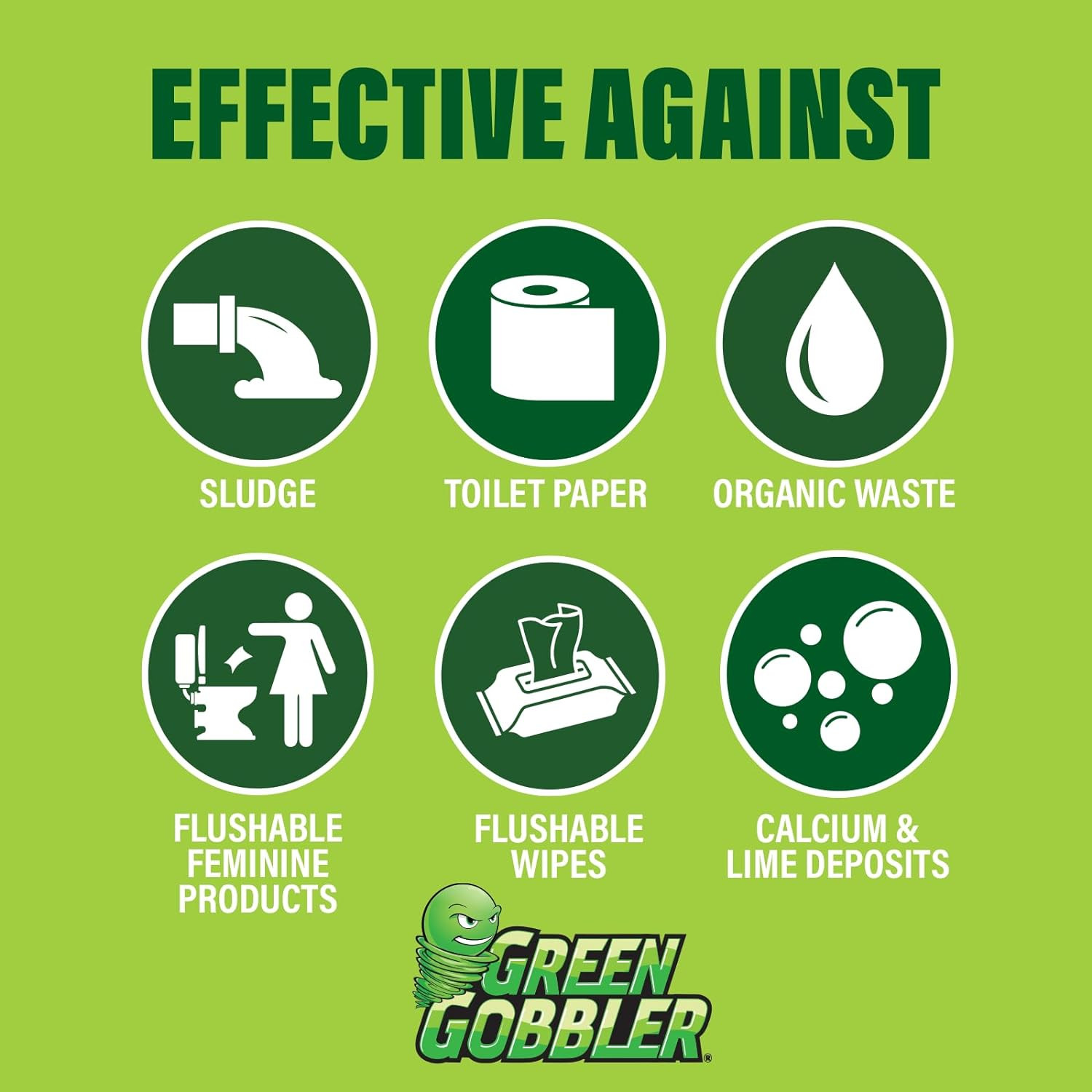 Green Gobbler POWDER PLUNGER Toilet Bowl Clog Remover – 2 Pack Net WT 16.5 Oz