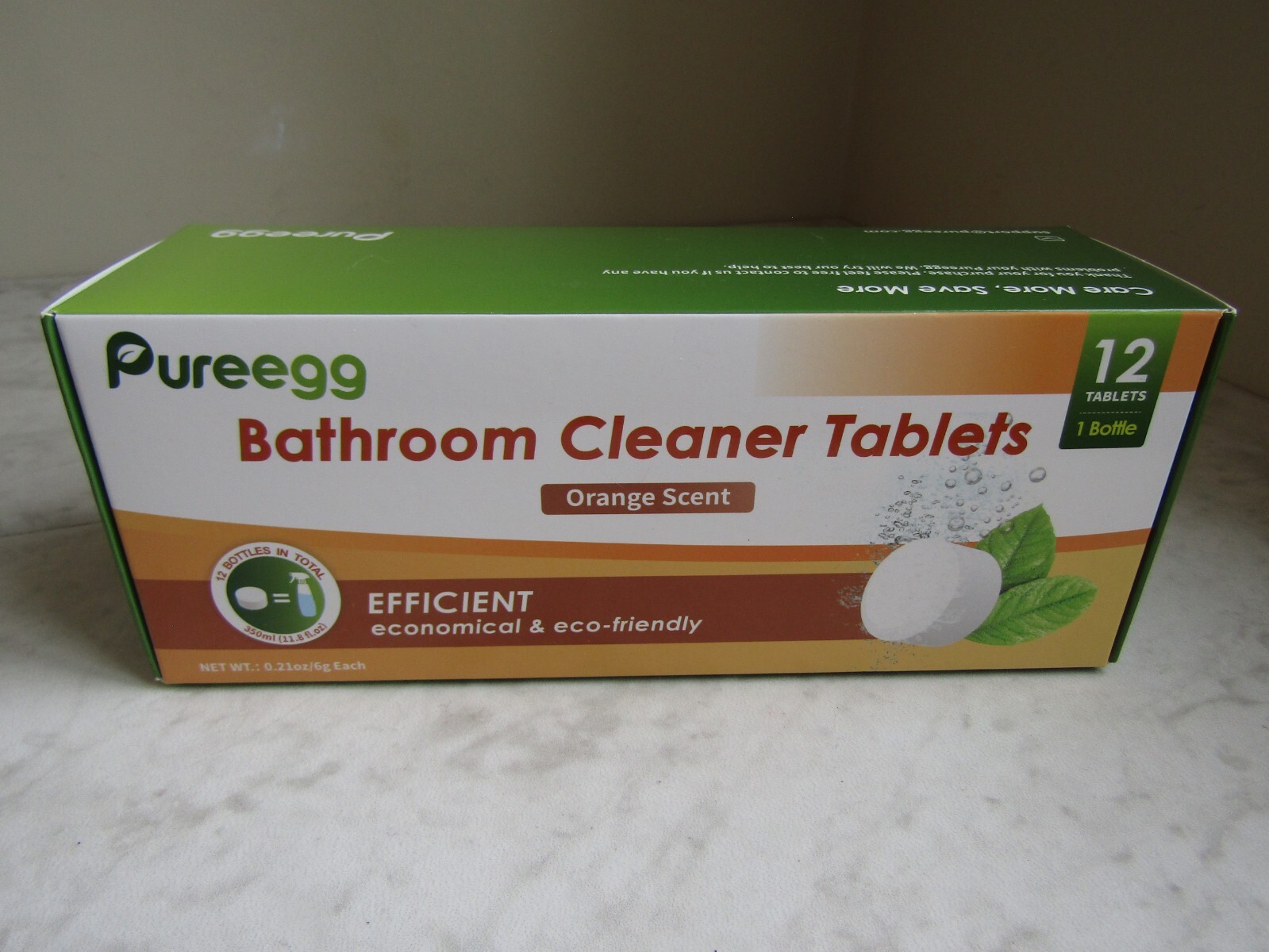 New Pureegg Bathroom Cleaner – 12 Tablets for 12 Bottles – 11.8 fl.oz Bottle