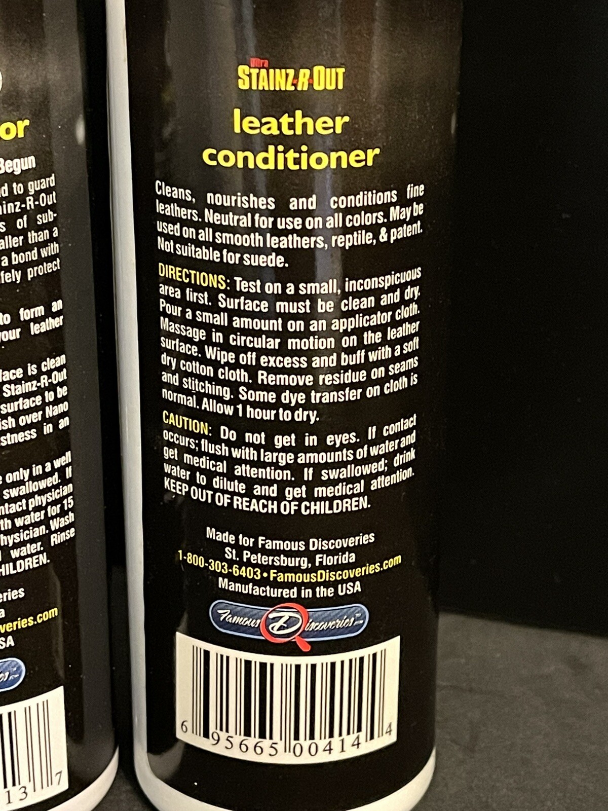 Ultra Stainz R Out Leather Care Line 3 Piece Kit NEW Rare and HTF