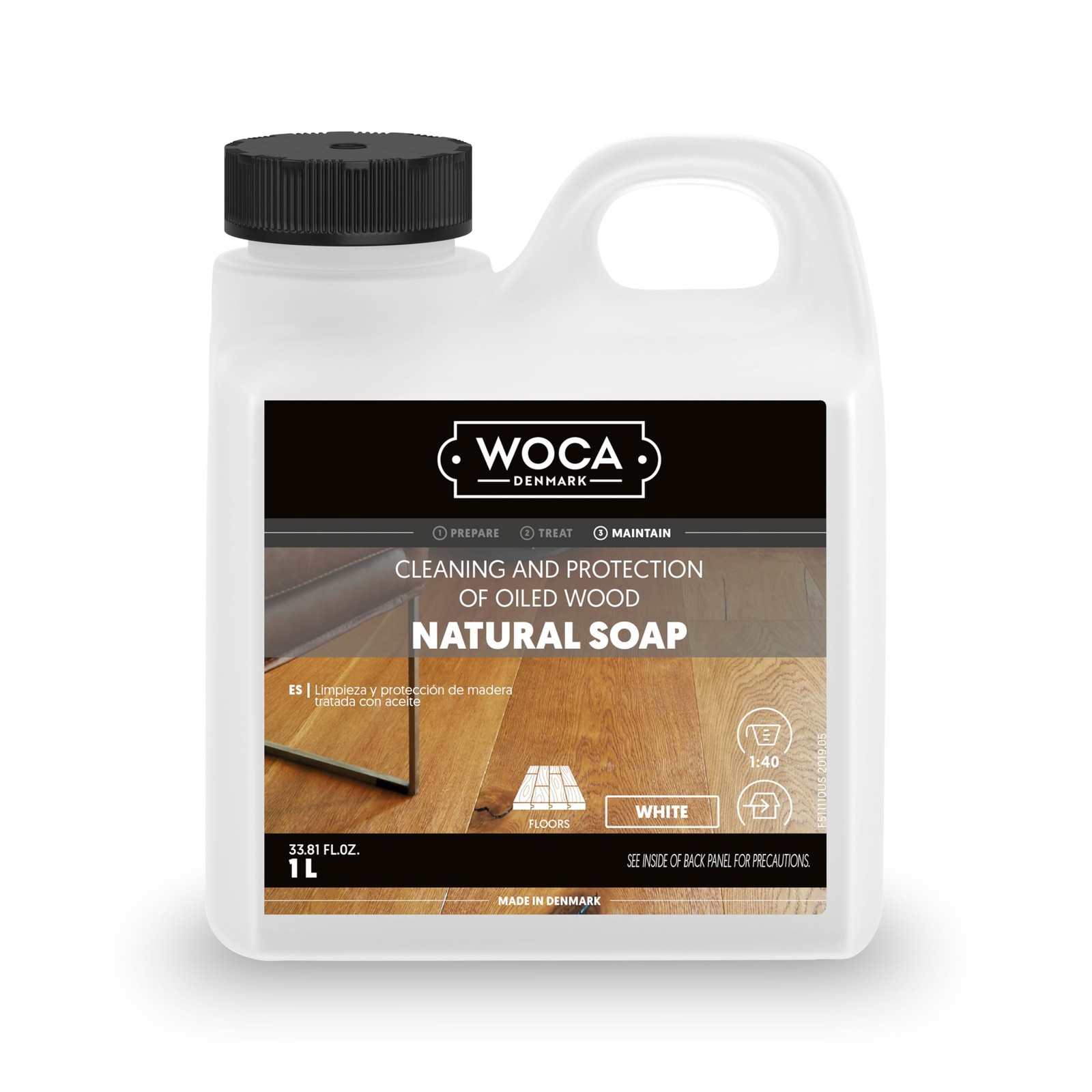 Natural Soap, White |1L| – Concentrated Wood Cleaner for oil finished hardwoo…