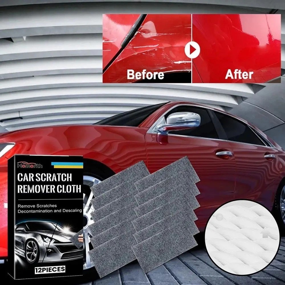 Nano Polix Car Scratch Remover Cloth 6 Packs Auto Paint Scratch Repair Towel-USA