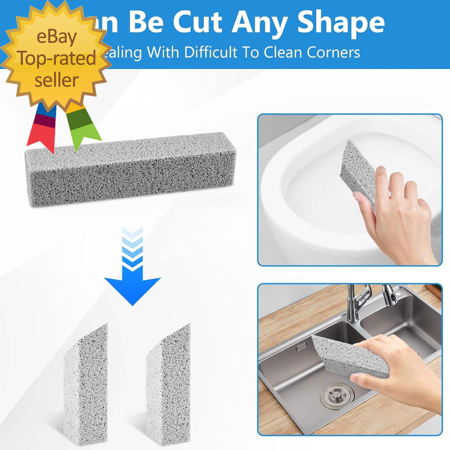 20 Pack Pumice Stone Toilet Bowl Cleaner Pumice Stone for Cleaning Stick Hard Wa