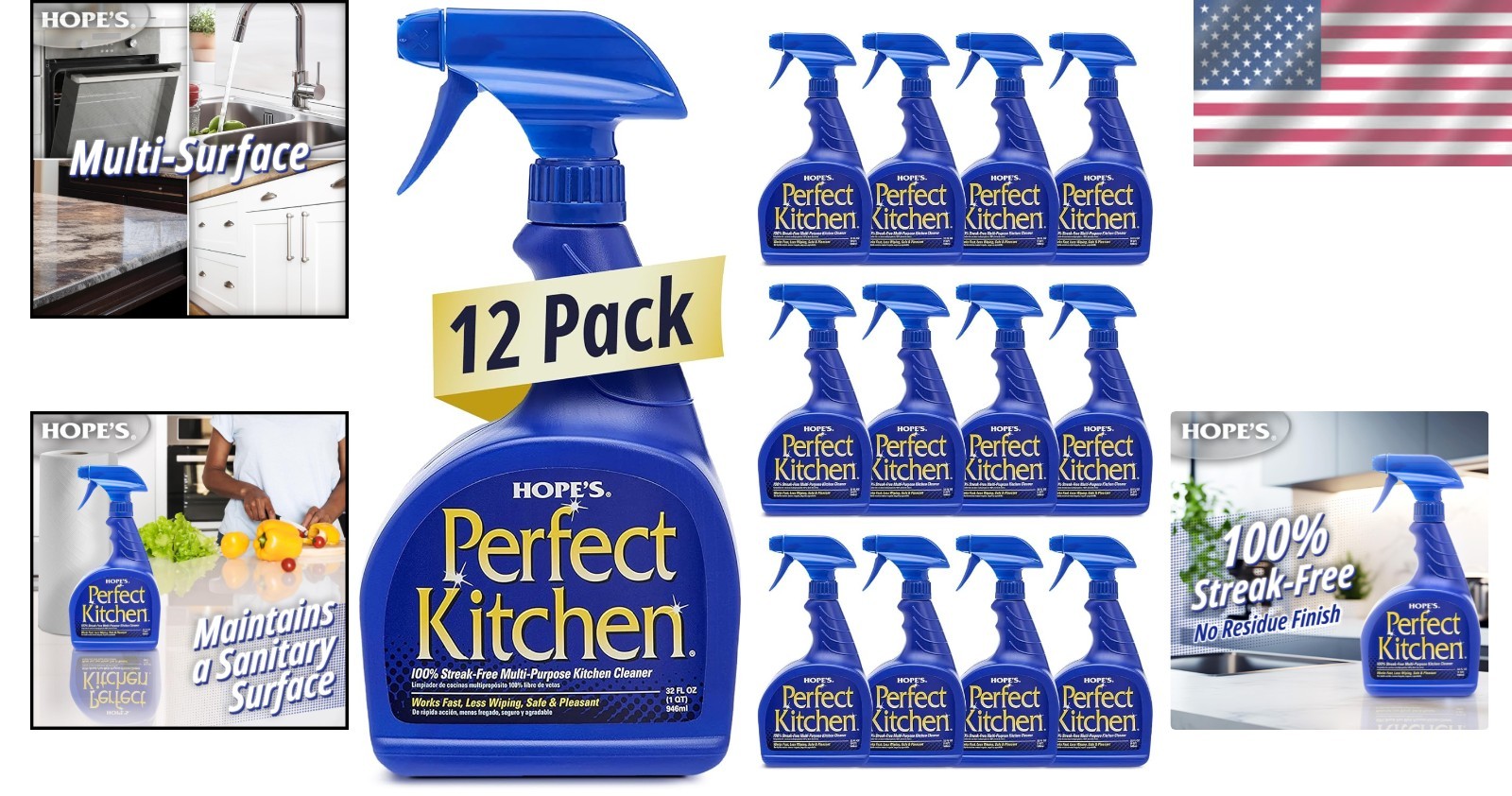 No-Residue All Purpose Cleaning Spray – Pack of 12