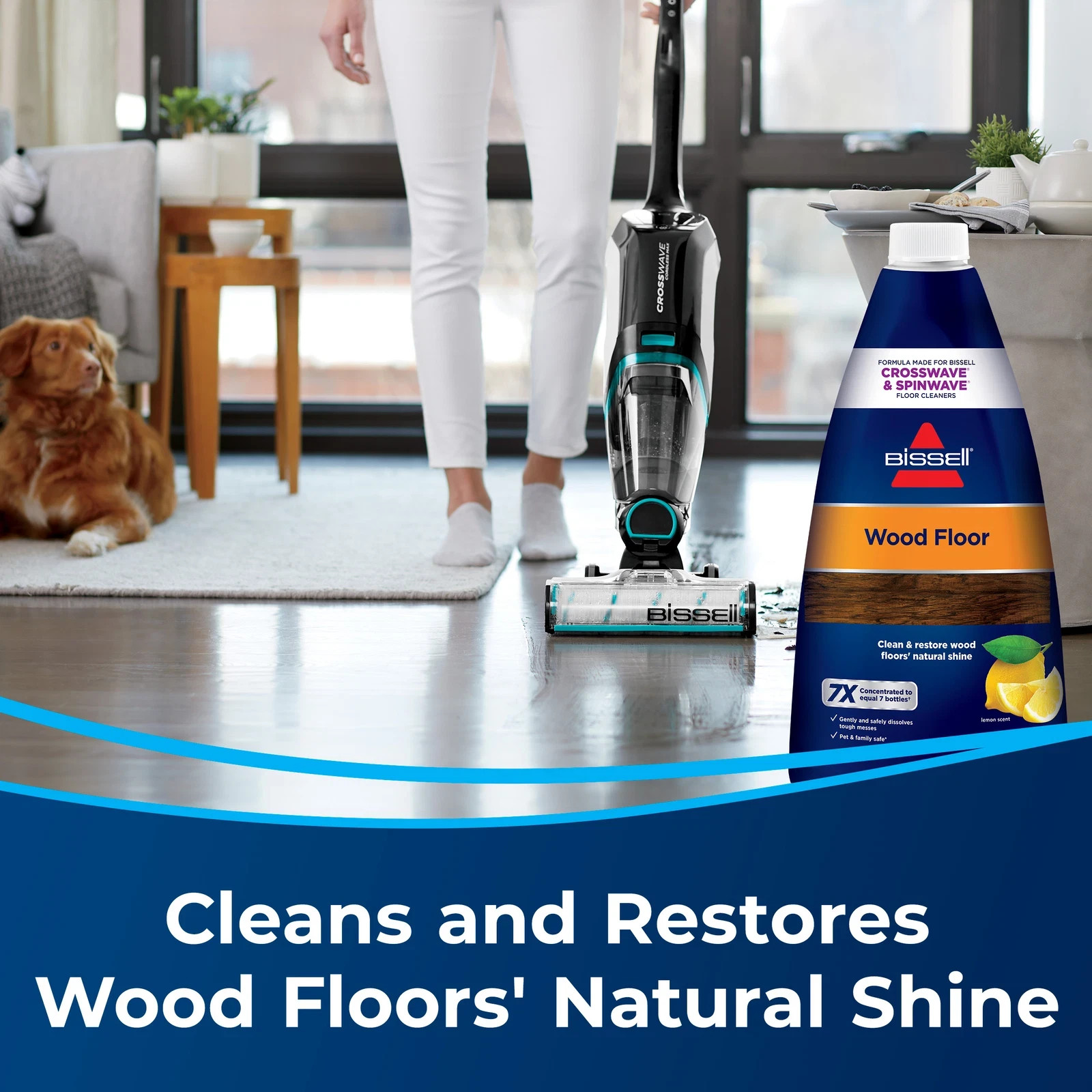NEW 2 BISSELL Wood Floor Formula for CrossWave & SpinWave – 8 oz Each