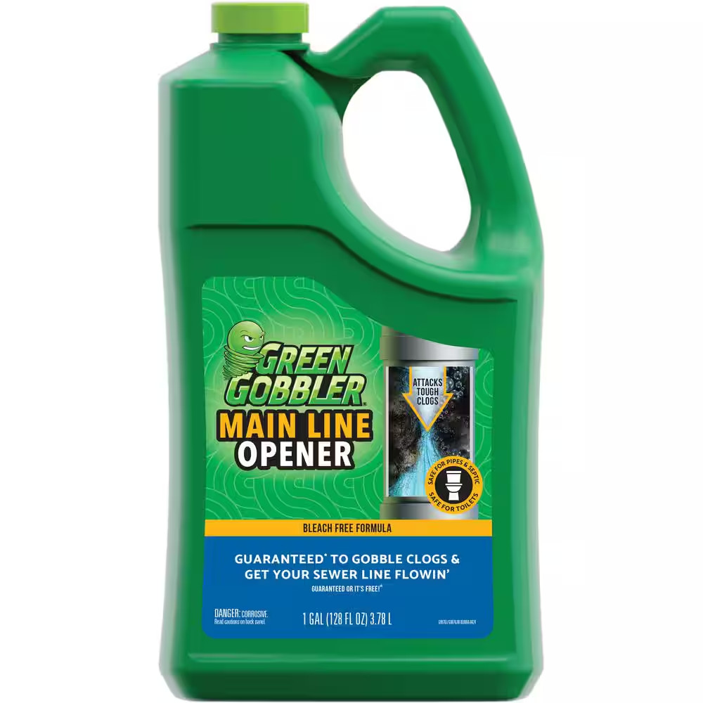 NEW Heavy Duty Drain Cleaner 1 Gallon Dissolves Grease Hair and Organic Clogs