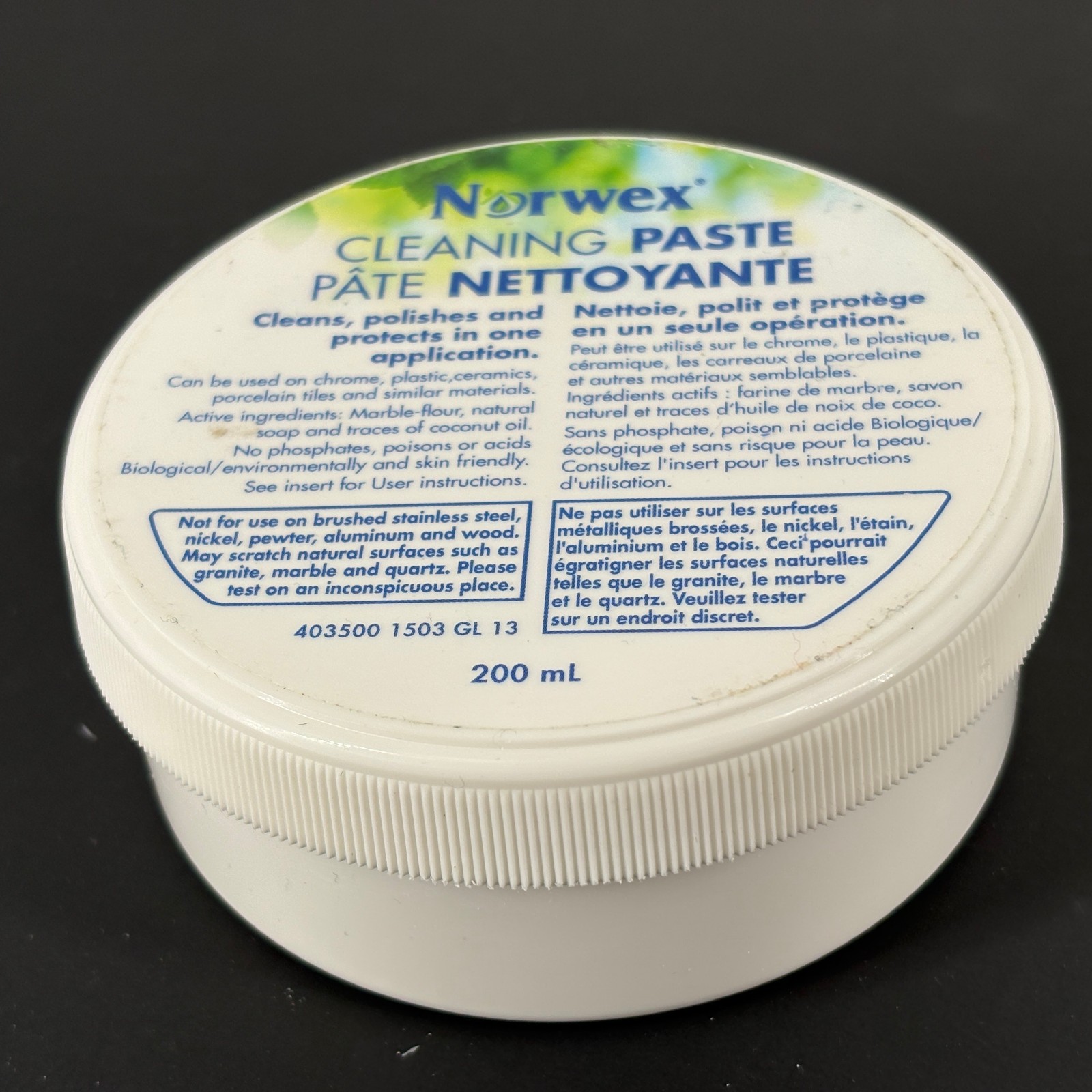 Norwex Cleaning Paste 200ml 6.76 Fl.Oz Cleans, Polishes and Protects NEW