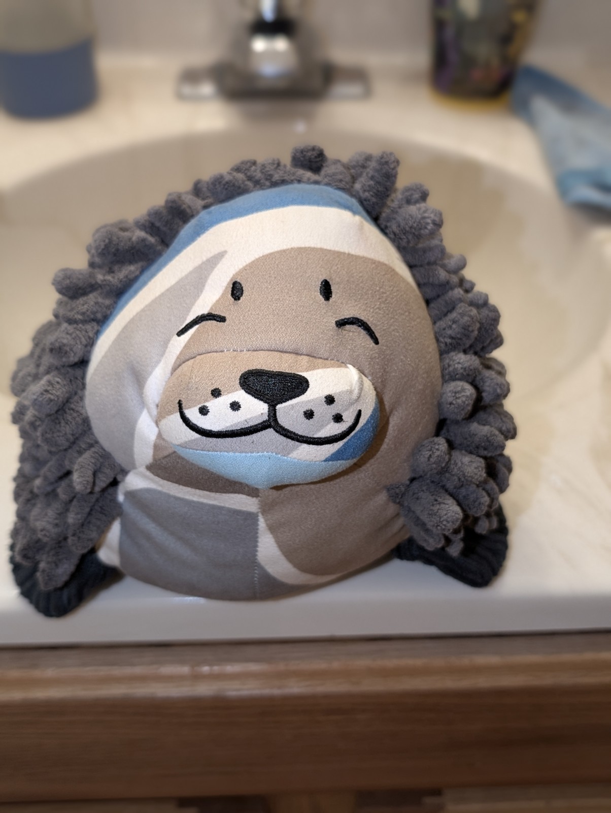 Norwex Pet with a Purpose Chenille Seal Stuffed Animal with Baclock