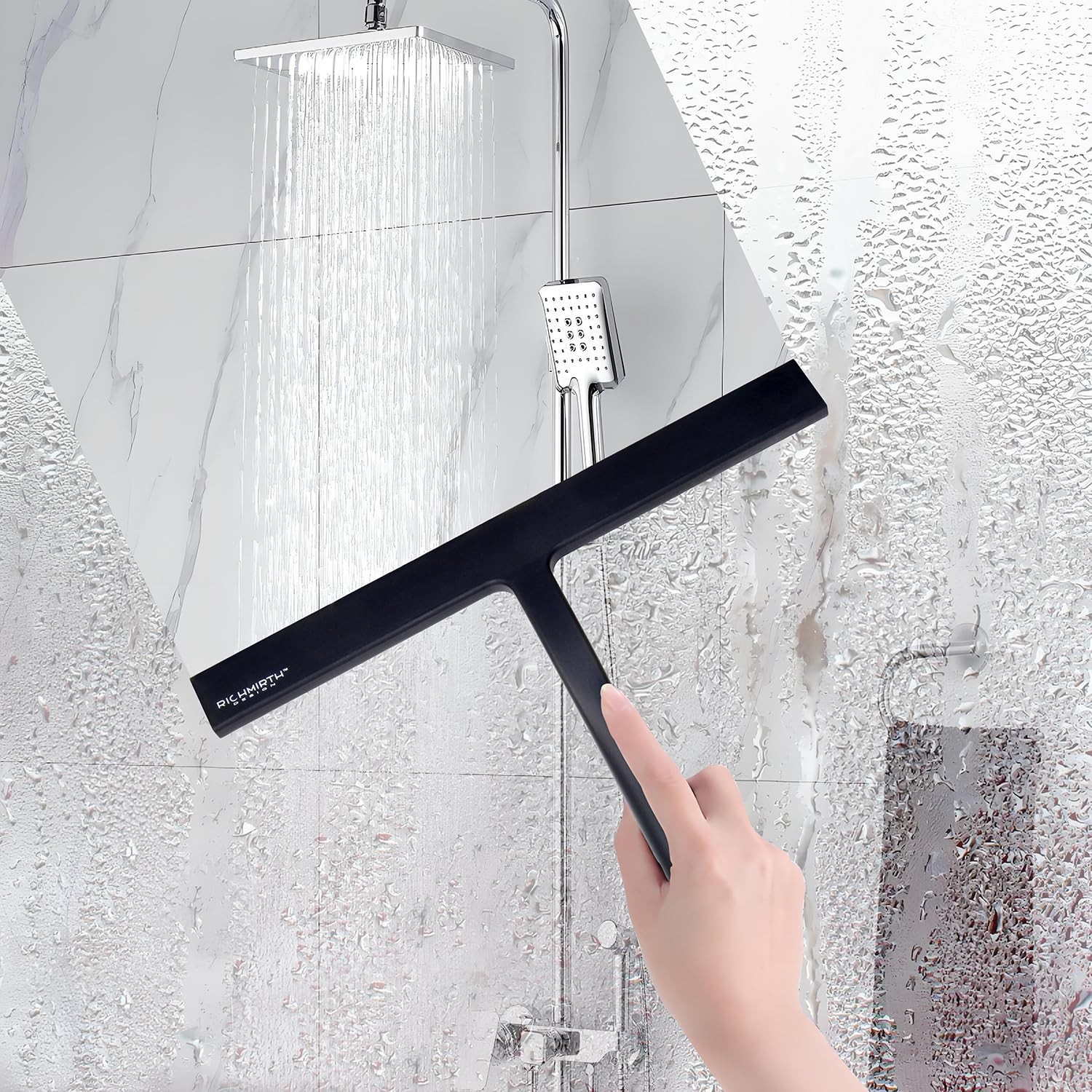 Silicone Rubber Blade & Hook Shower Window Squeegee 11″ in Width Silicone Car…