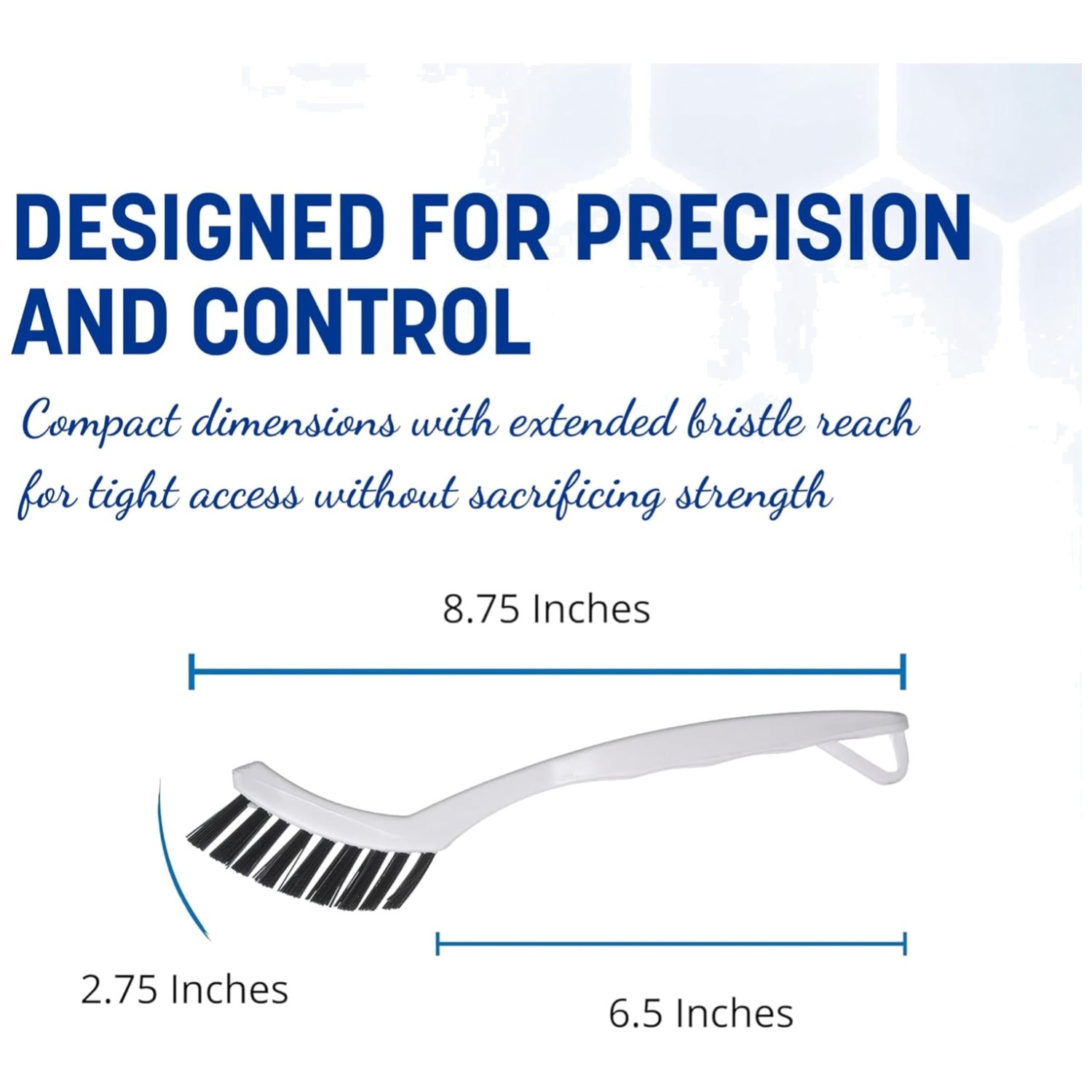 Flo-Pac Grout Brush Detail Crevice Brush, Firm Che