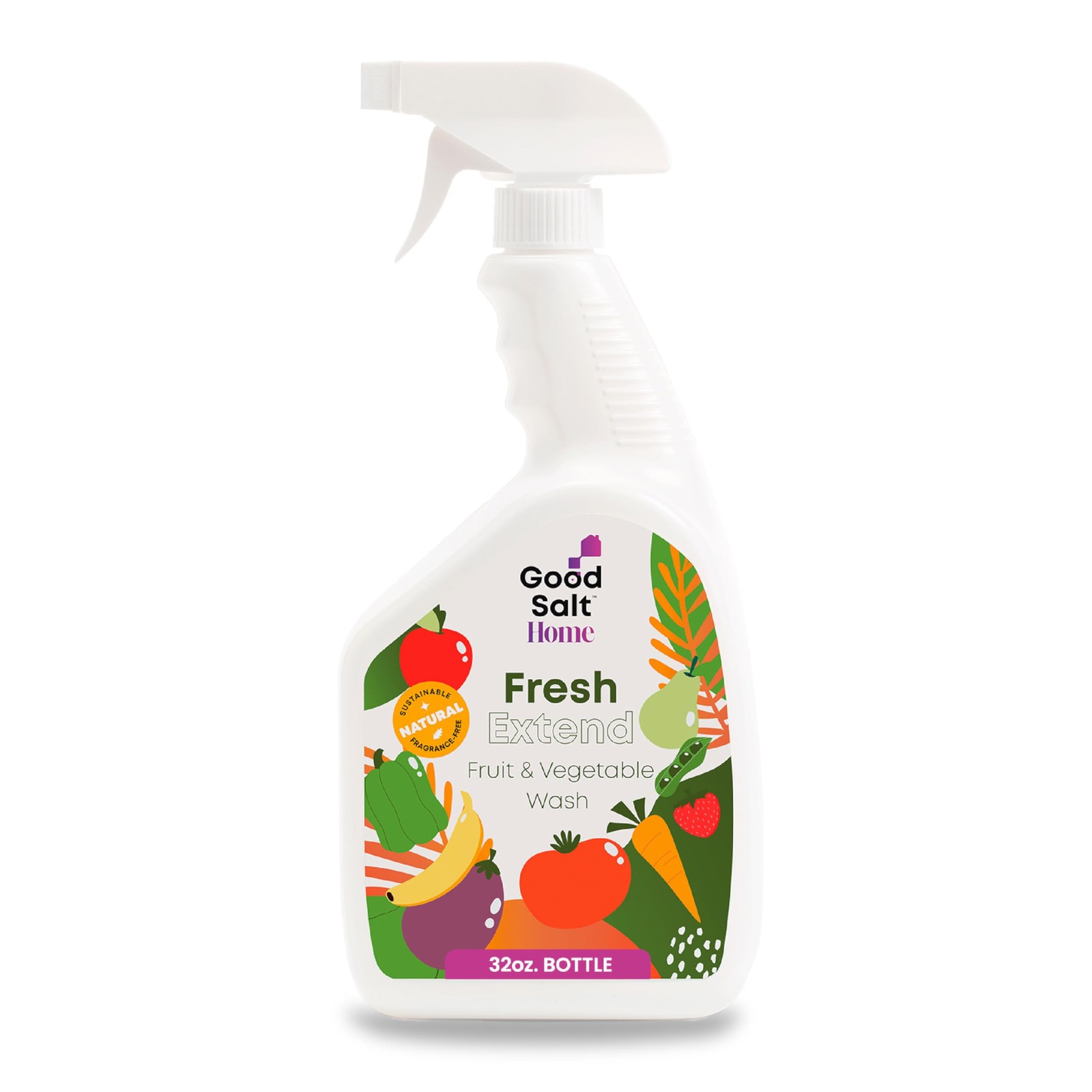Good Salt Home Fresh Extend Fruit and Vegetable Wash, Natural Produce Cleaner…