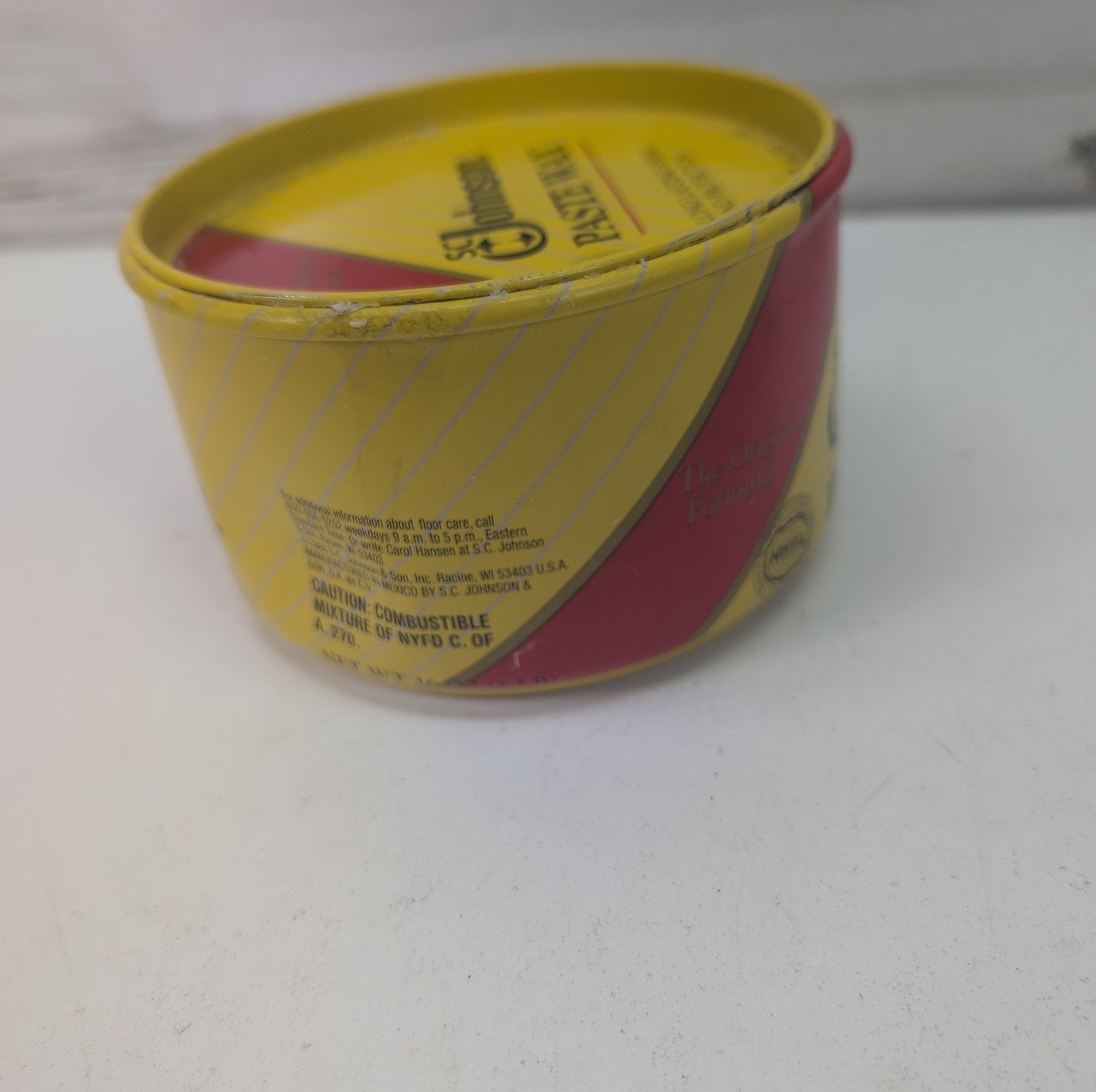 SC Johnson Paste Wax Original Formula 1 lb Can Discontinued 512g