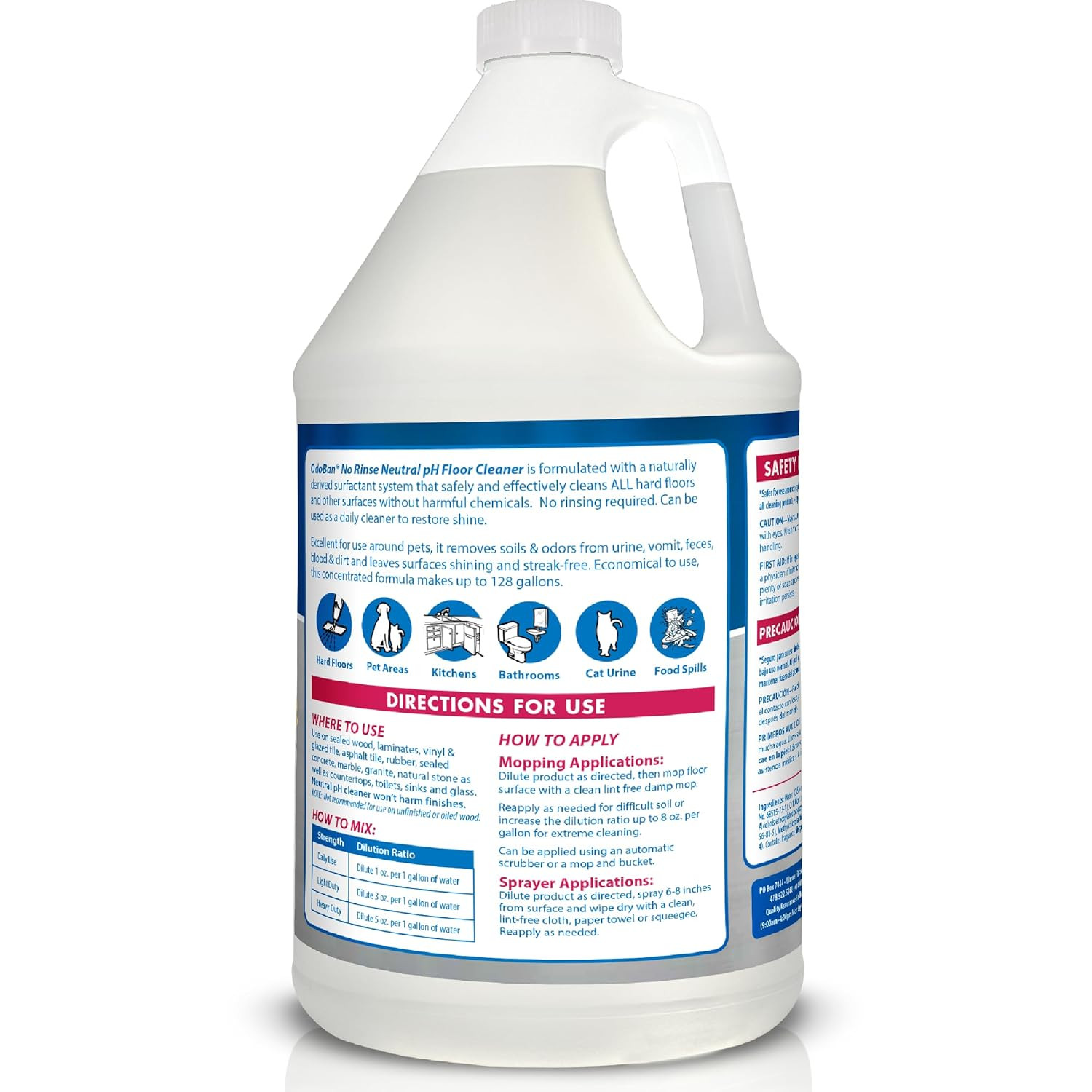 Odoban Pet Solutions No Rinse Neutral Ph Floor Cleaner Concentrate, Made in the