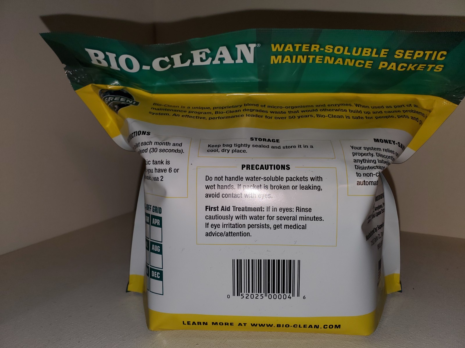 Bio Clean Septic Tank Packets Qty 12 Non Toxic Great Product! NEW PRODUCT