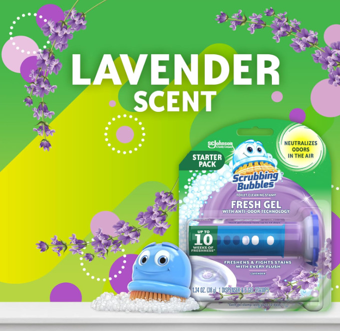 Scrubbing Bubbles Fresh Gel Toilet Bowl Cleaning Stamps, Helps Keep Toilet Clean