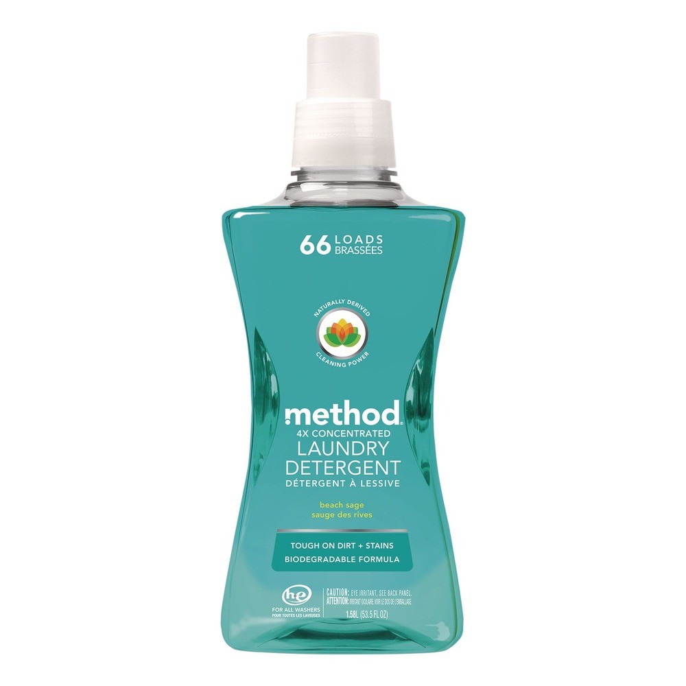 Method 1489 53.5 oz 4X Concentrated Laundry Detergent – Beach Sage (4/CT) New