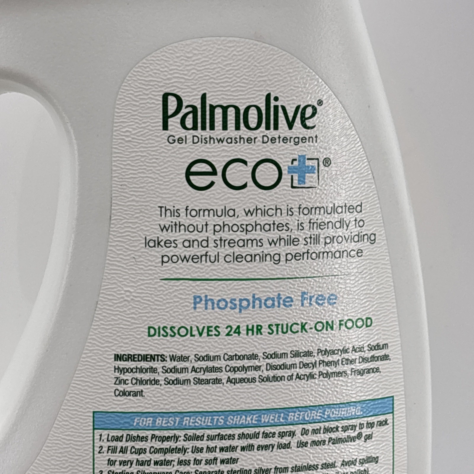 Palmolive Eco+ Gel Dishwasher Detergent Lemon Splash 75 oz NOS NEW