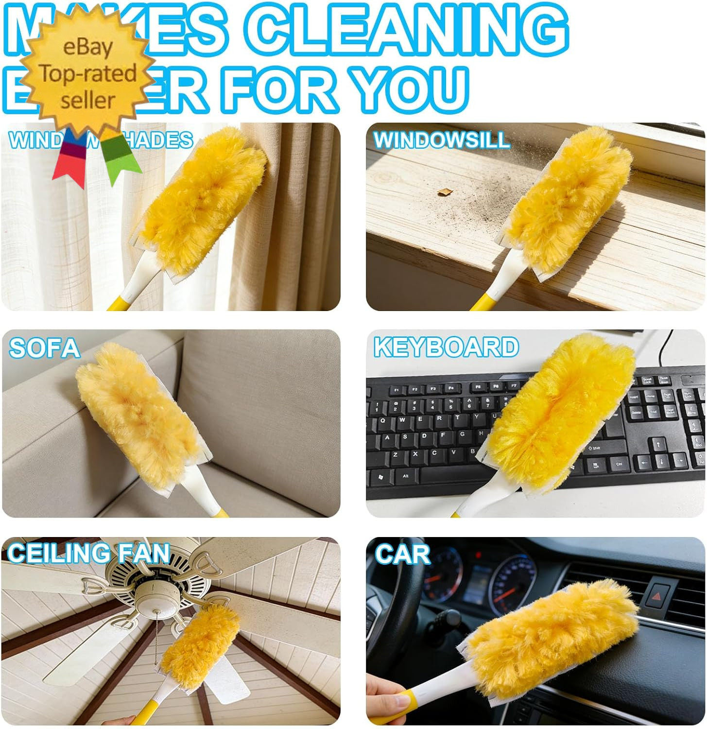 20 Pack Heavy Duty Duster Refills for , Multi-Surface 360° Disposable Dusters Ki