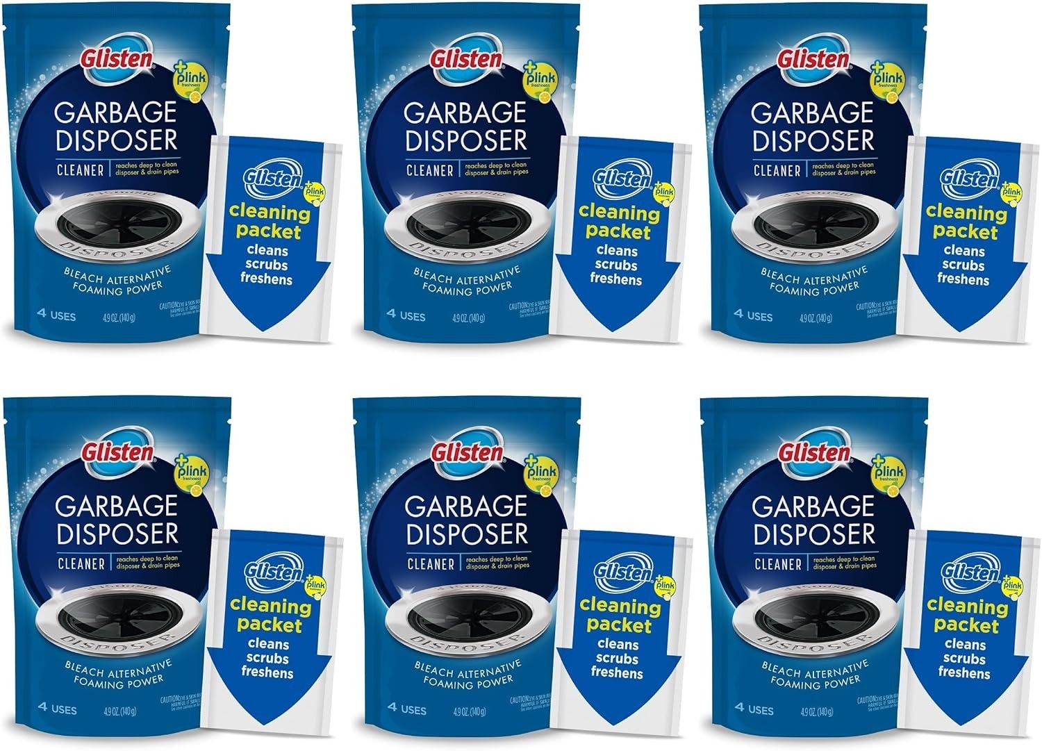 Lemon Scent Garbage Disposer Spray – 6 Biodegradable Foam Pack, Removes Buildup