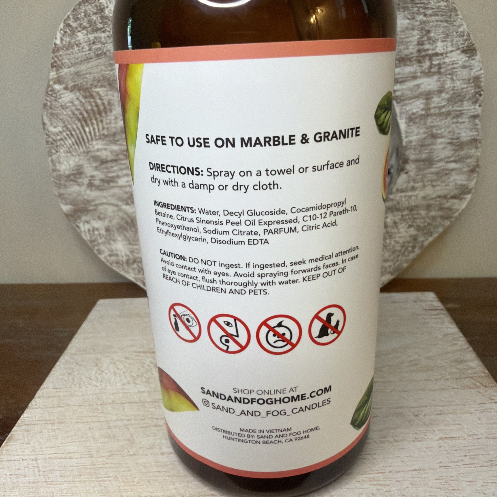 Sand + Fog Plant Based All Purpose Cleaner. Guava Mango 25.4 oz. New.