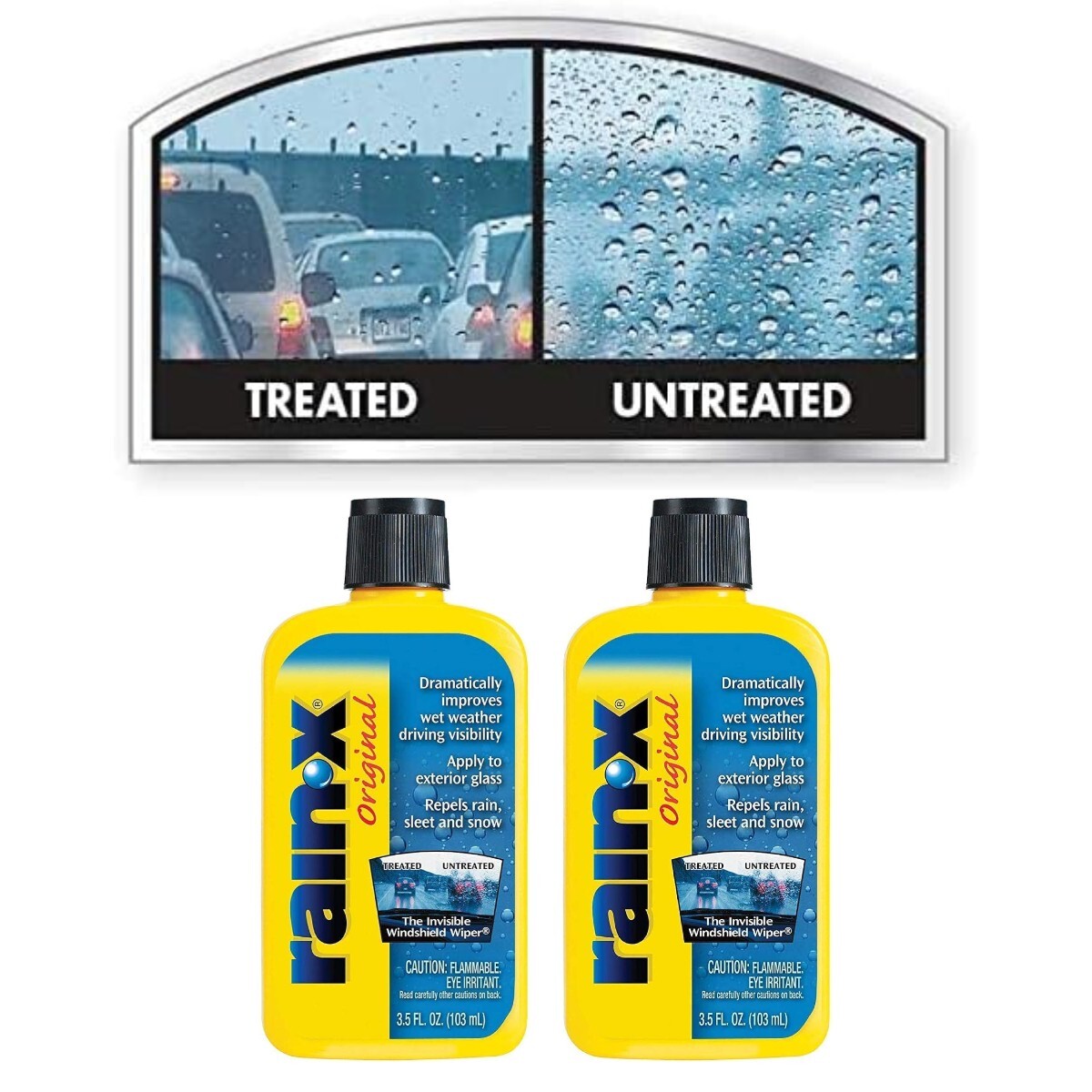 Rain-X Original Glass Treatment for Car Windshield Wet Weather Water Repellent