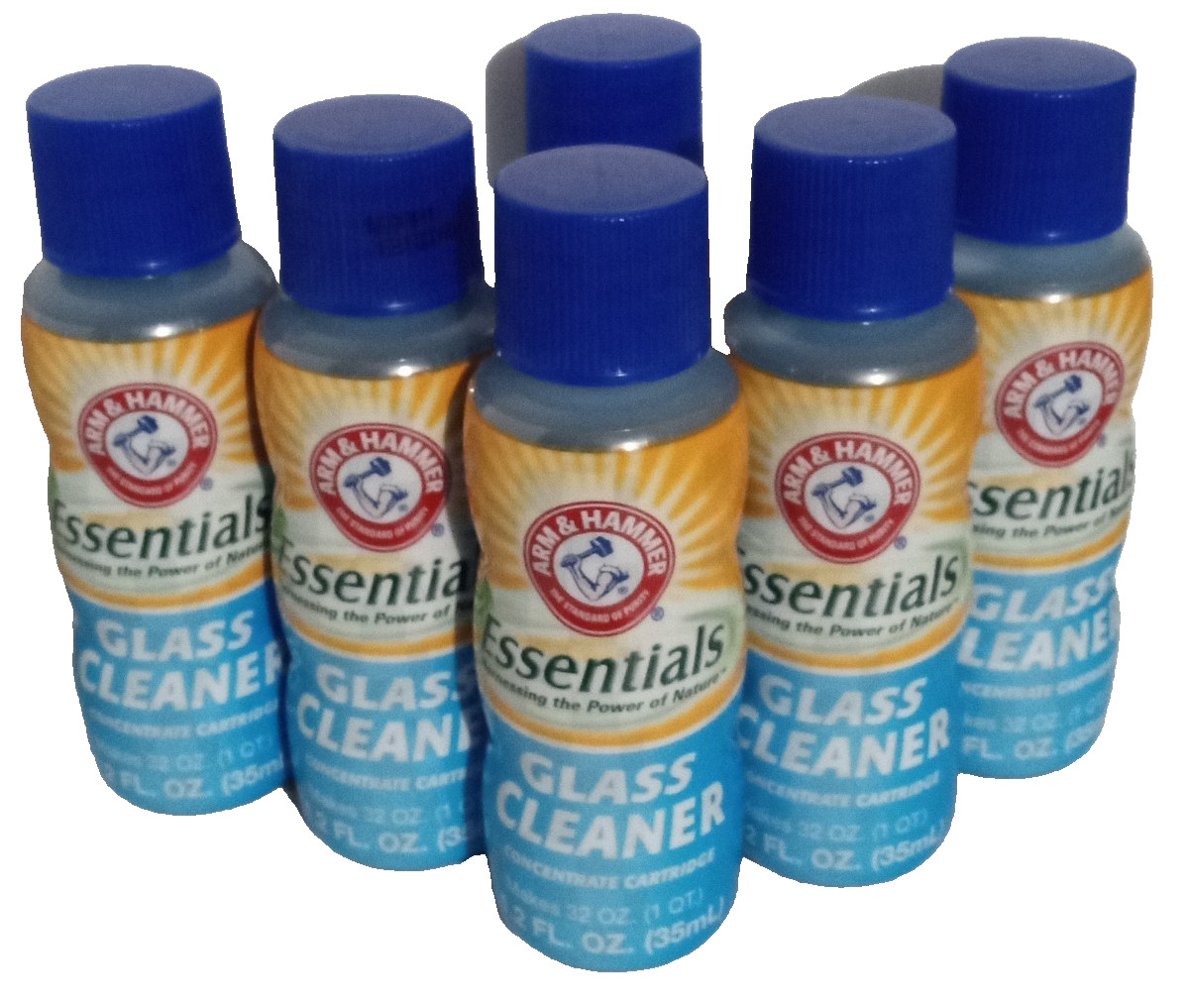 New Lot 6x GLASS CLEANER Arm & Hammer Essentials Refill Concentrate Cartridge