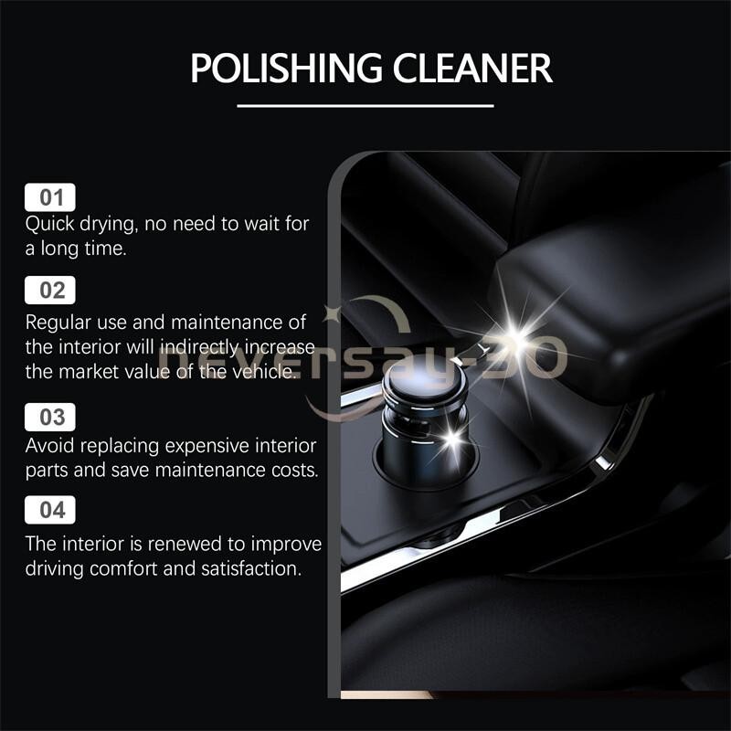 1/2/3 Pack Car Interior Cleaner Interior Polish and Restorer 100ML Deep Clean