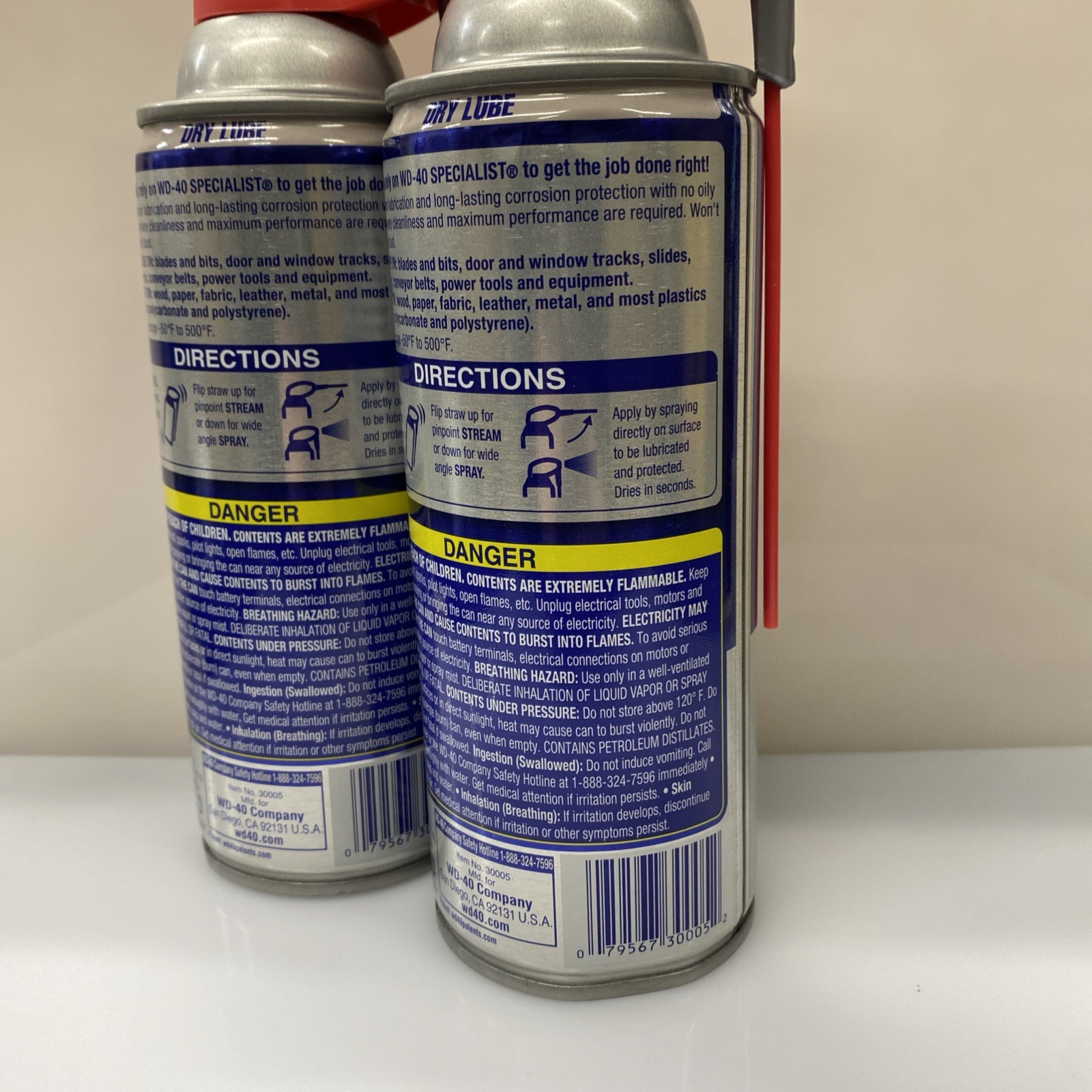 2X WD-40 Specialist Dry Lube w/ PTFE Dirt Dust Corrosion Resistant 10 Oz