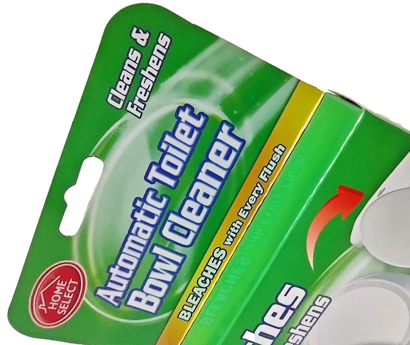 2 x Home.S Automatic Toilet Bowl Cleaner BLEACHES CLEANS & FRESHENS 2-Tabs/Box