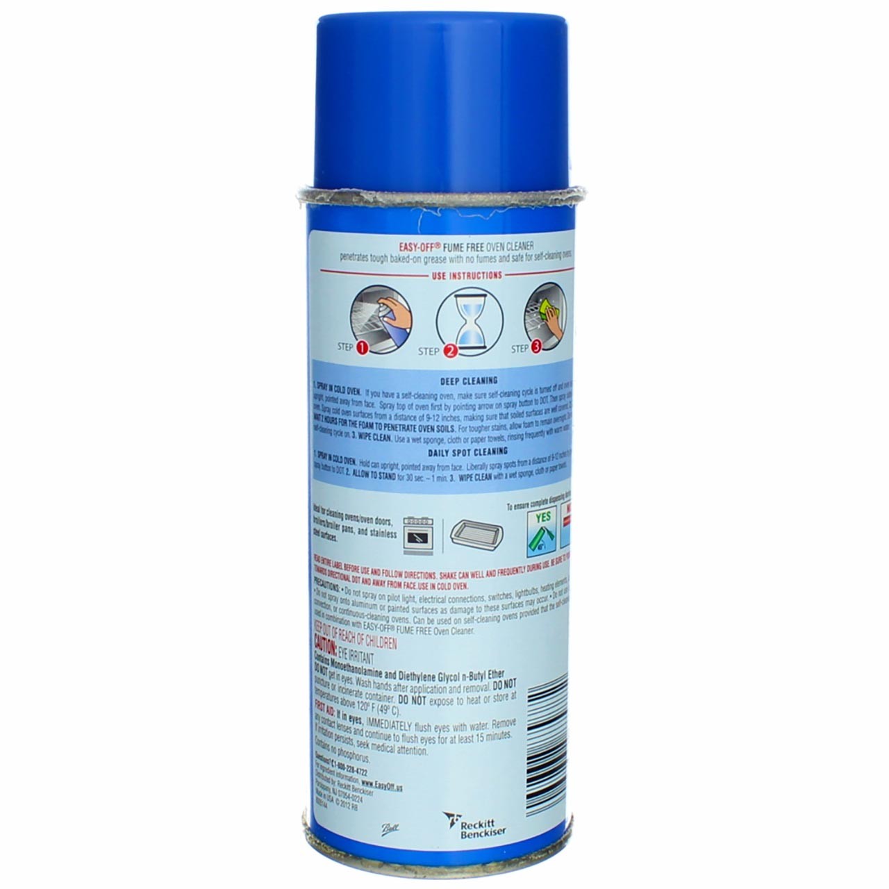 4 Pack Easy-Off Fume Free Oven Cleaner Aerosol, Lemon, 14.5 oz