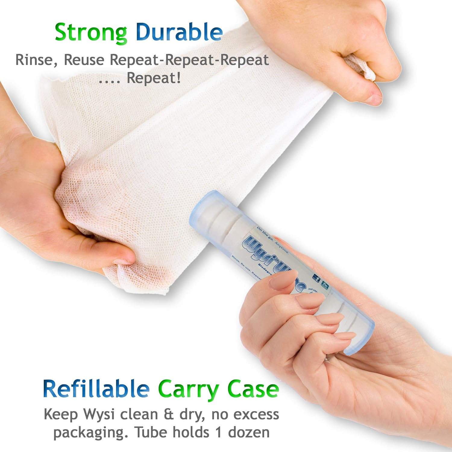 Compressed Cleaning Wipes 100ct Just Add Water Biodegradable Travel Unscented