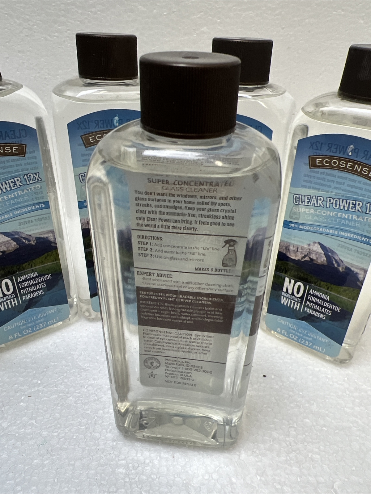 6 count lot bottles Melaleuca EcoSense Clear Power 12x Glass Cleaner – 8 oz New