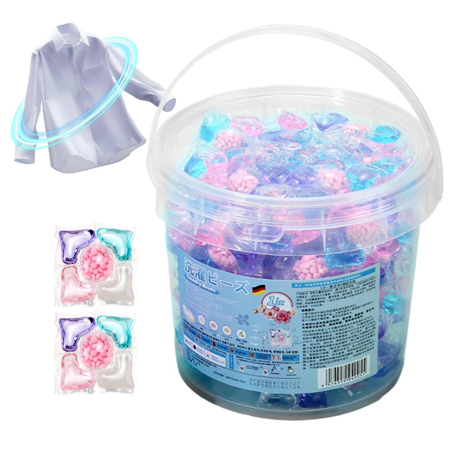 Laundry Detergent Pods Deep Cleaning 40 Tablets Beads Laundry Pods