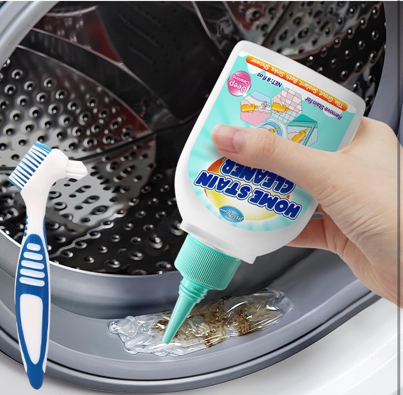 Home Remover Gel, 8 Fl Oz Household Washing Machine Cleaner Grout Cleaner