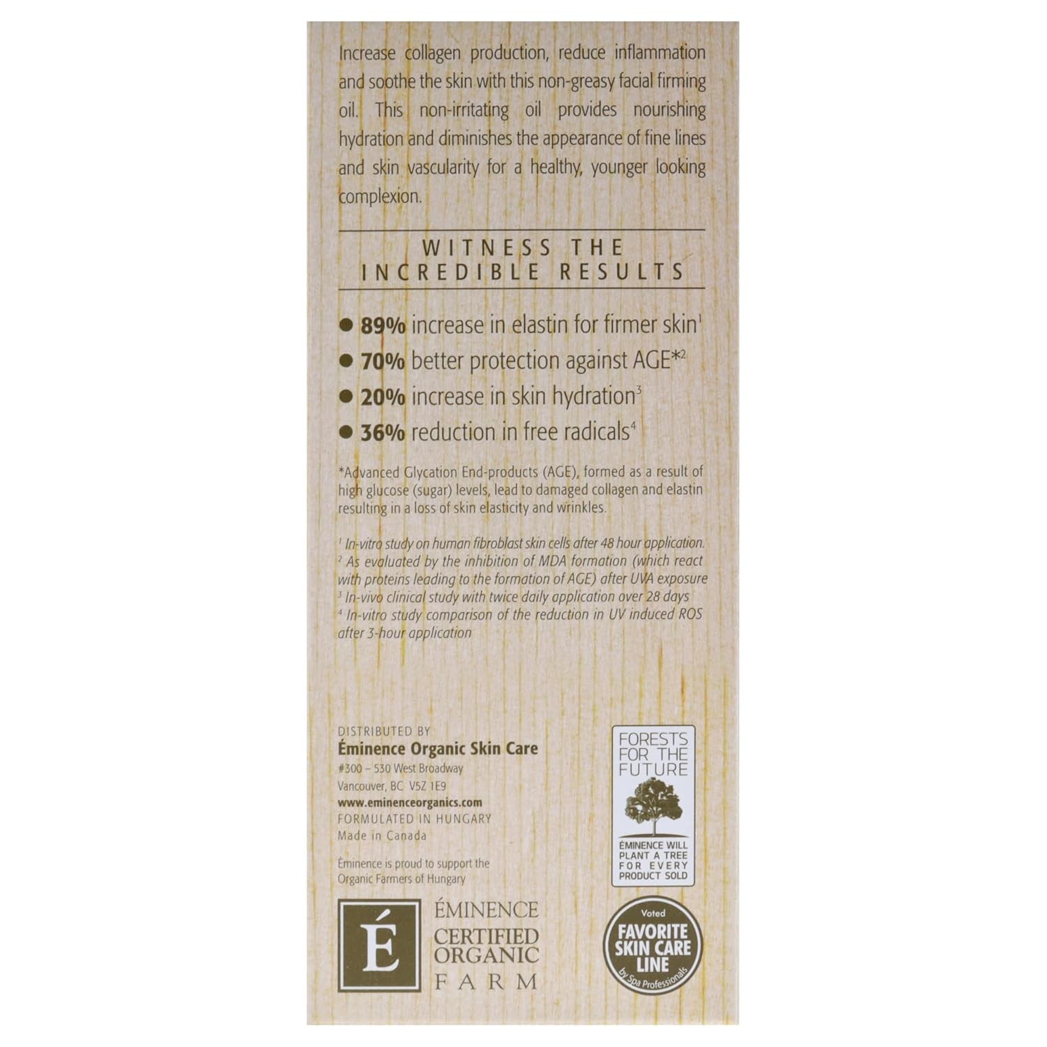 Eminence Rosehip Triple C Plus E Firming Oil for Unisex – 1 oz Oil