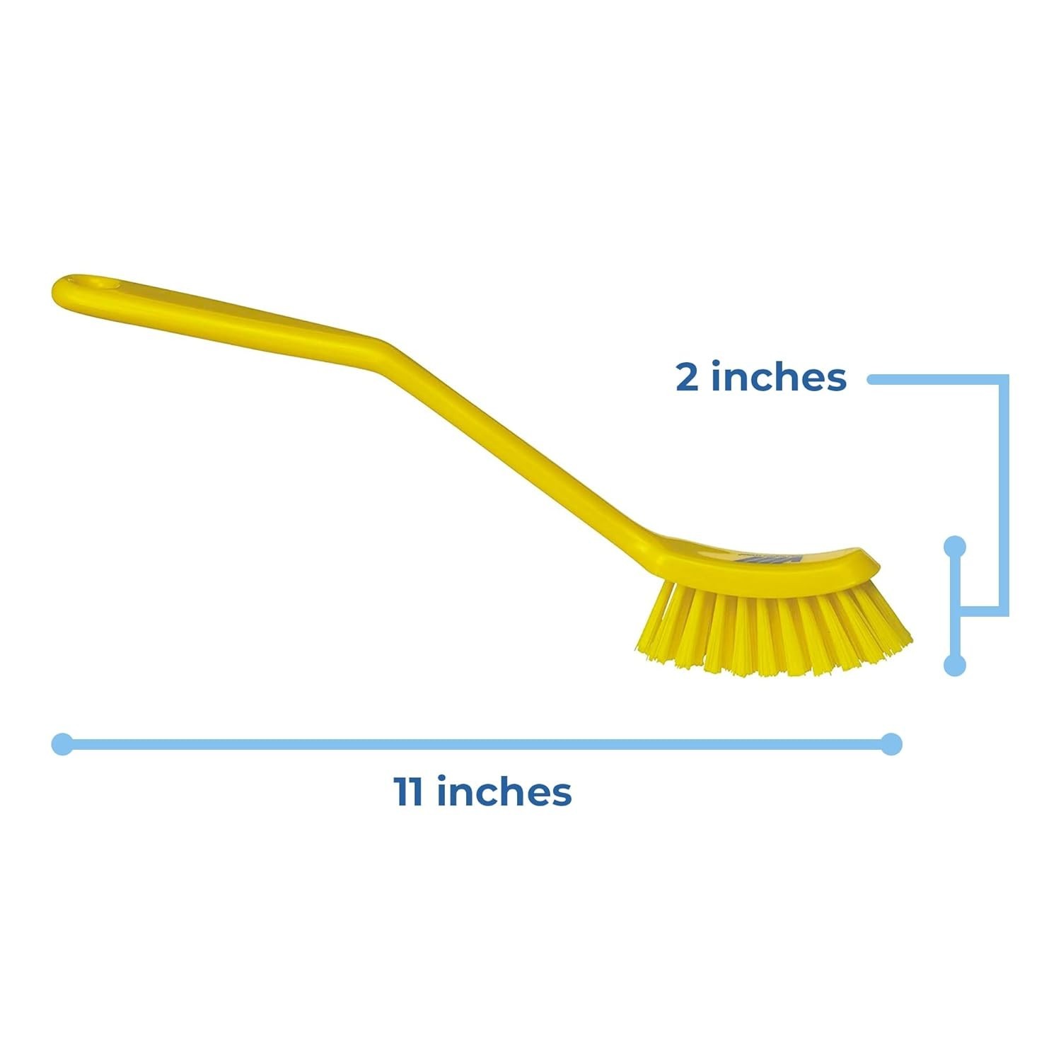 Slip-Resistant Narrow Dish Brush for Kitchens and Bathrooms – 11-Inch Heavy Duty