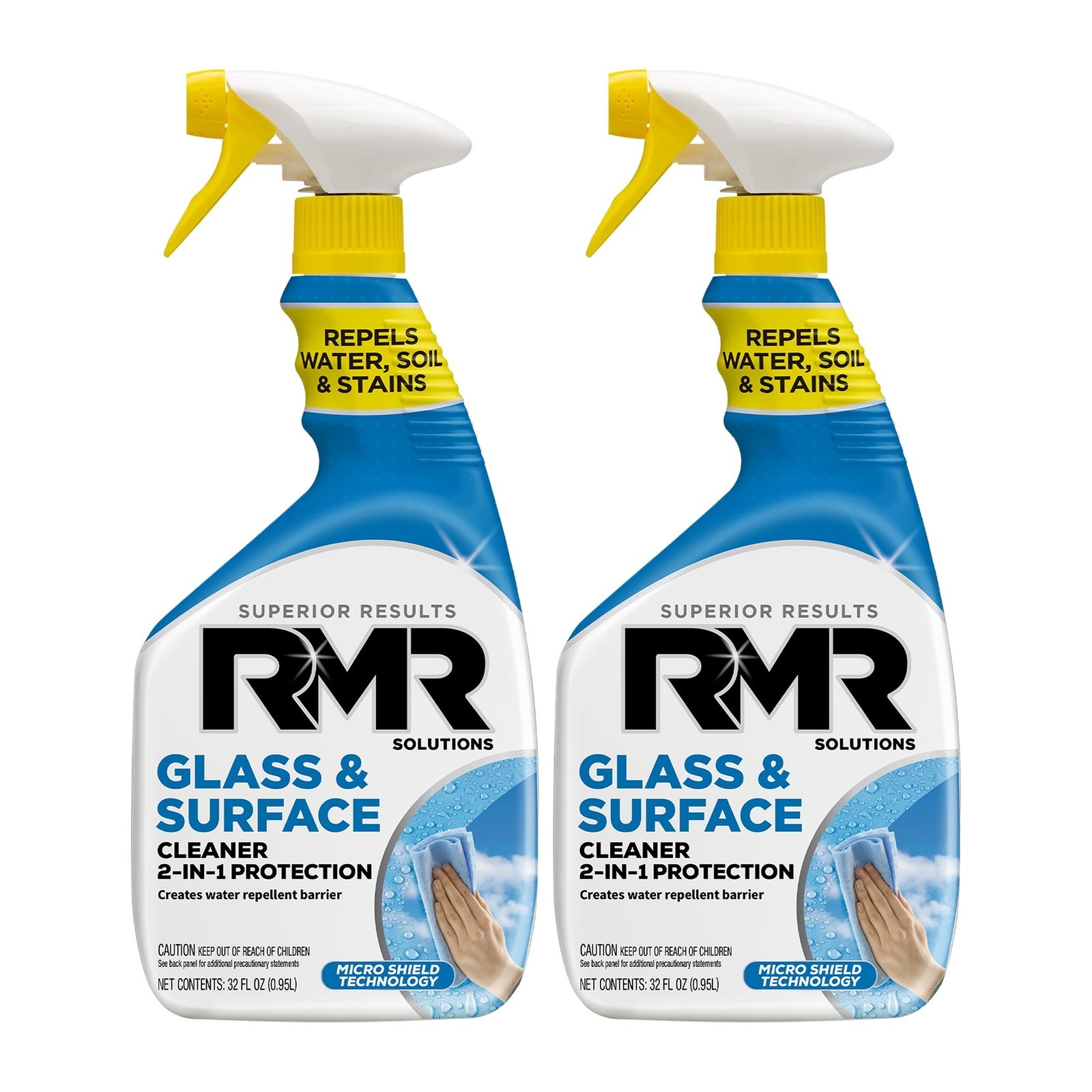 RMR Glass Surface Cleaner Repellent 2 in 1 Formula 32 Ounce Spray Cleaner