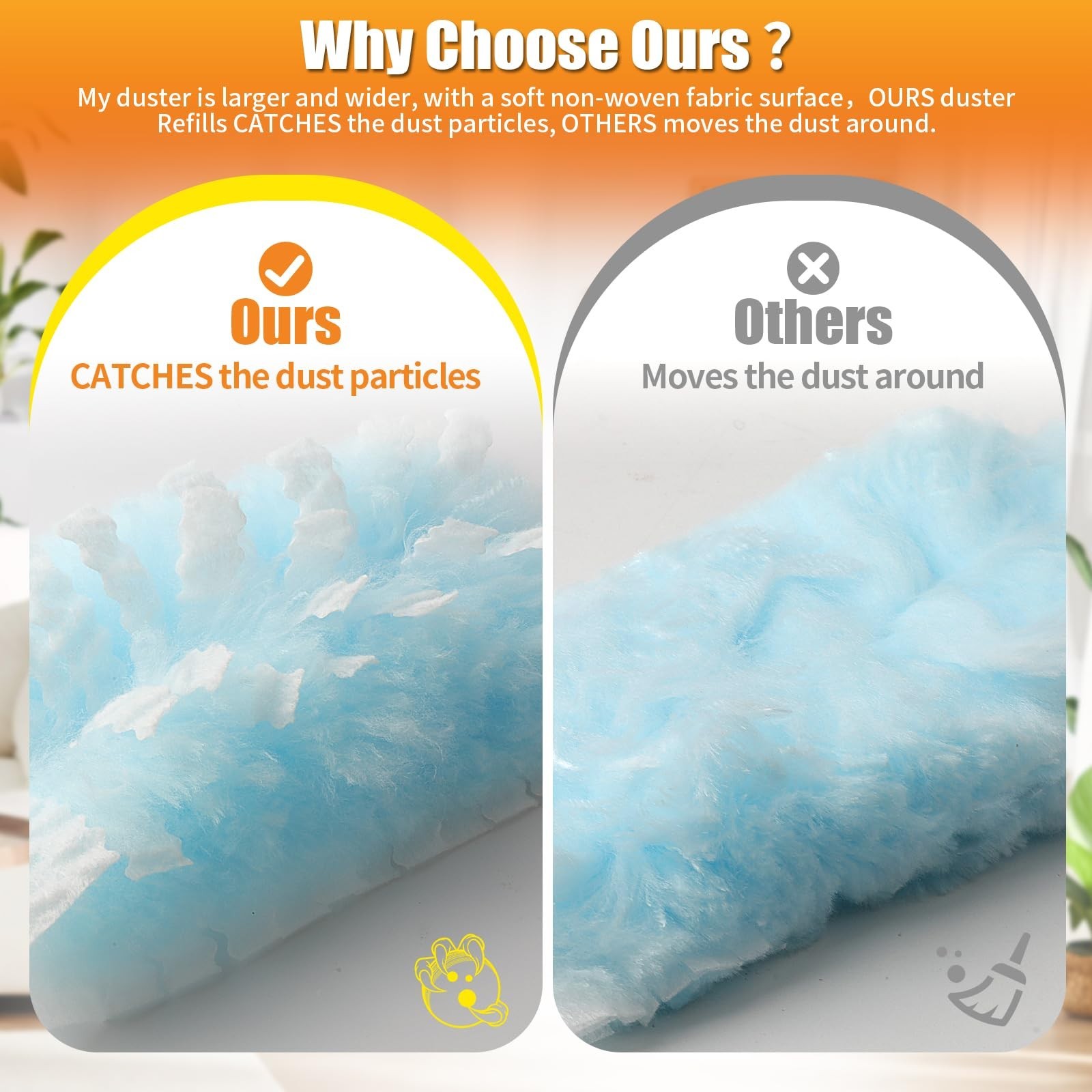 80 Count Microfiber Duster Refills for Swiffer, 180° Multi-Surface Cleaning, Uns