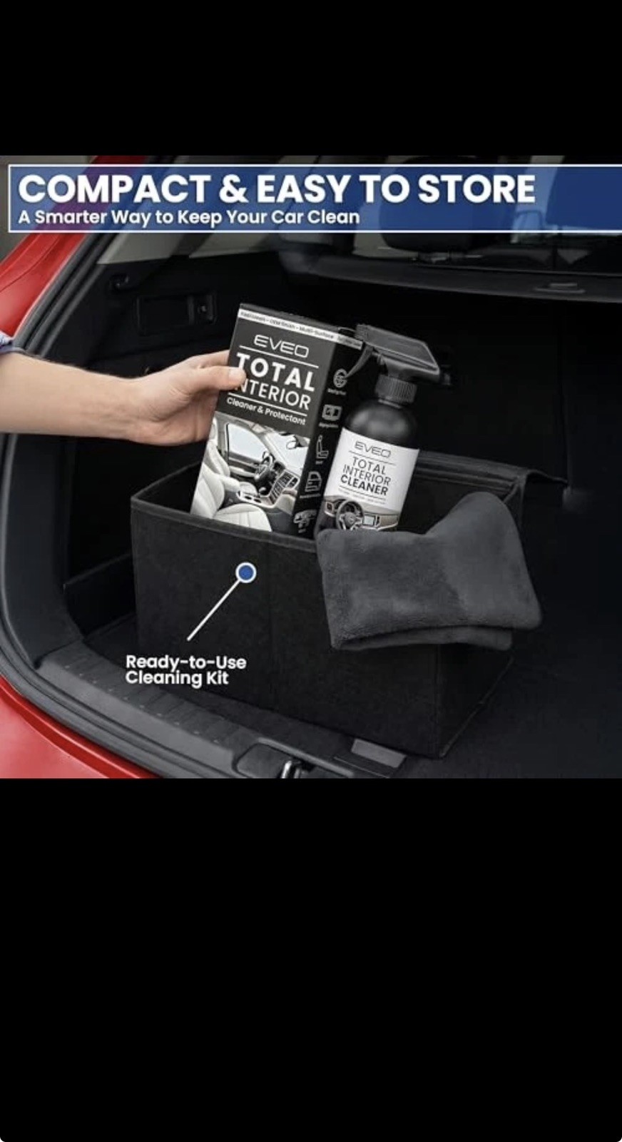 EVEO Total Car Interior Cleaner Kit – Interior Car Cleaner, Car Seat Cleaner &