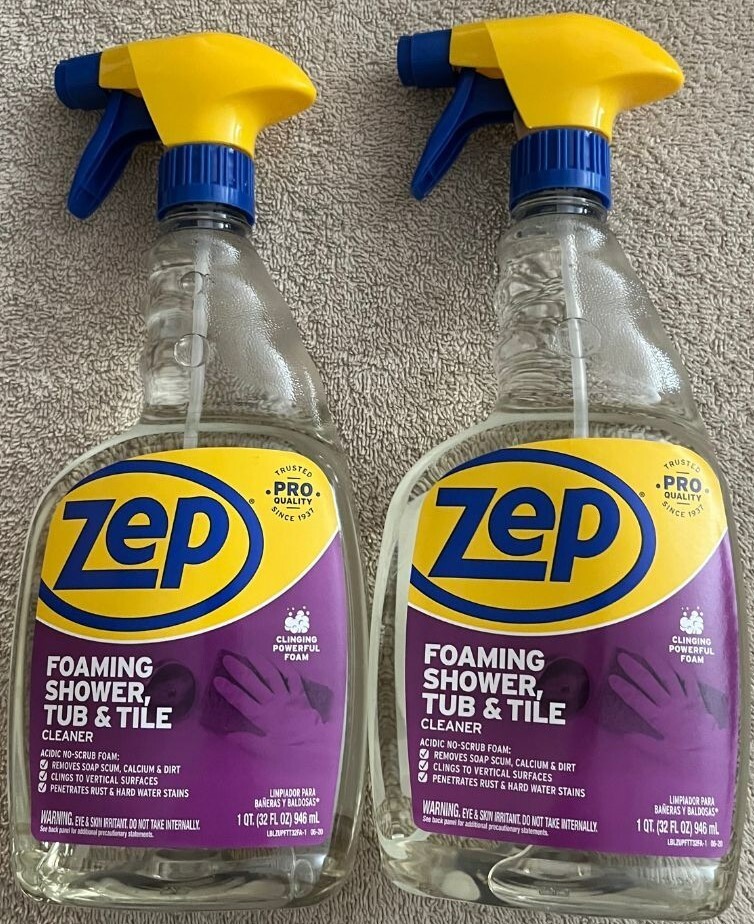 2X Zep Pro Foaming Shower, Tub And Tile Cleaner (32 fl oz Spray Bottles Free Shp
