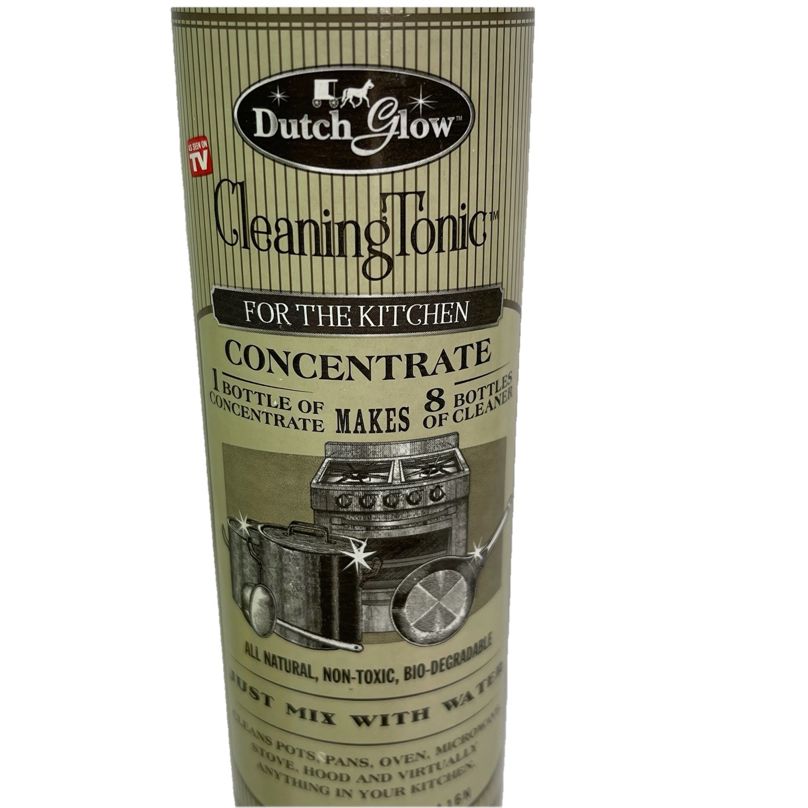 Dutch Glo Cleaning Tonic Kitchen Concentrate 8 fl oz Bottle Lot of 2 NEW