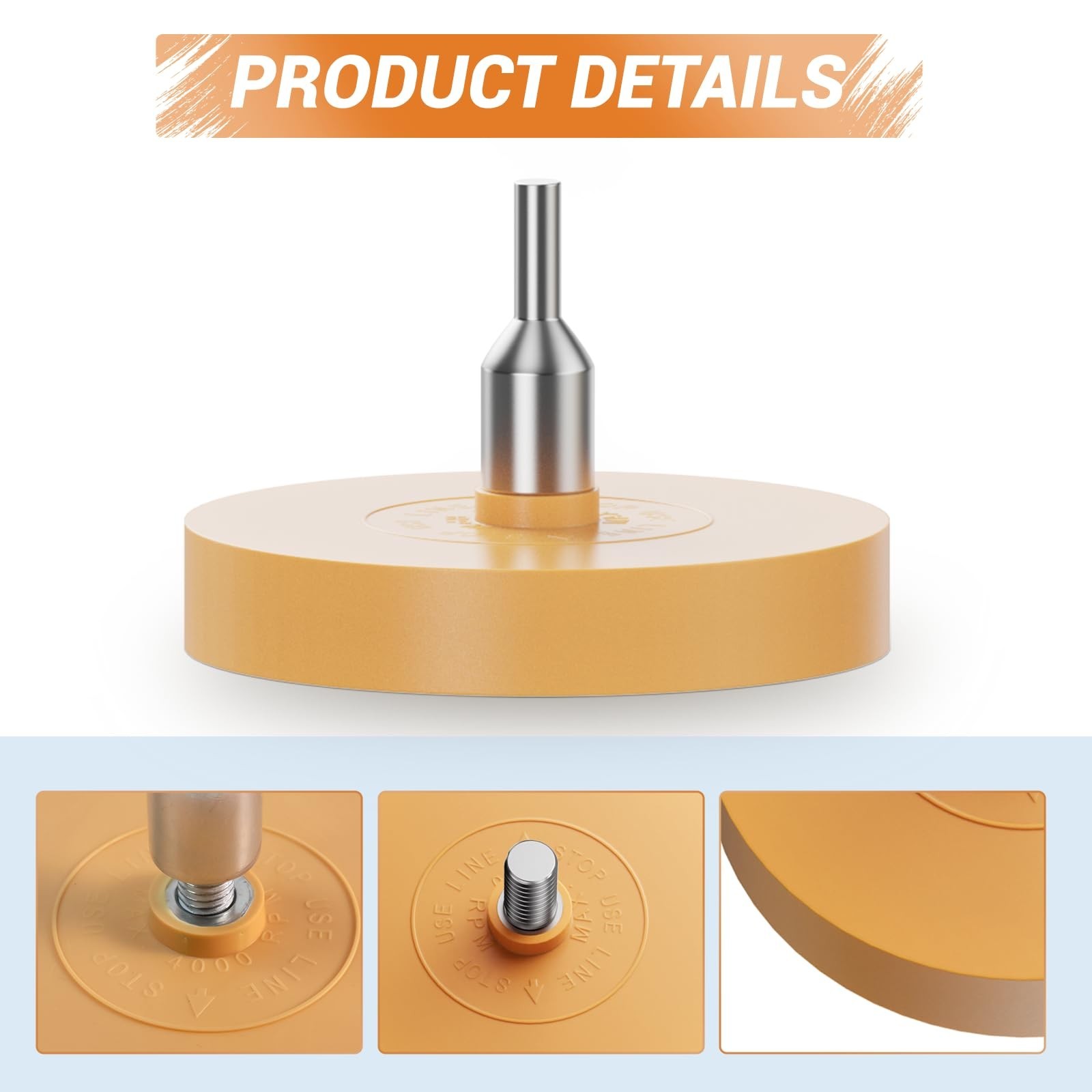 1PCS Adhesive Remover Wheel – Rubber Eraser Wheel for Drill, Decal and Sticke…