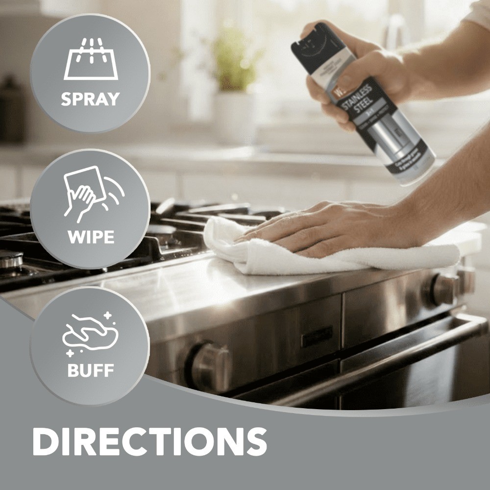 Weiman Stainless Steel Cleaner & Polish Spray for Kitchen and Home Appliances