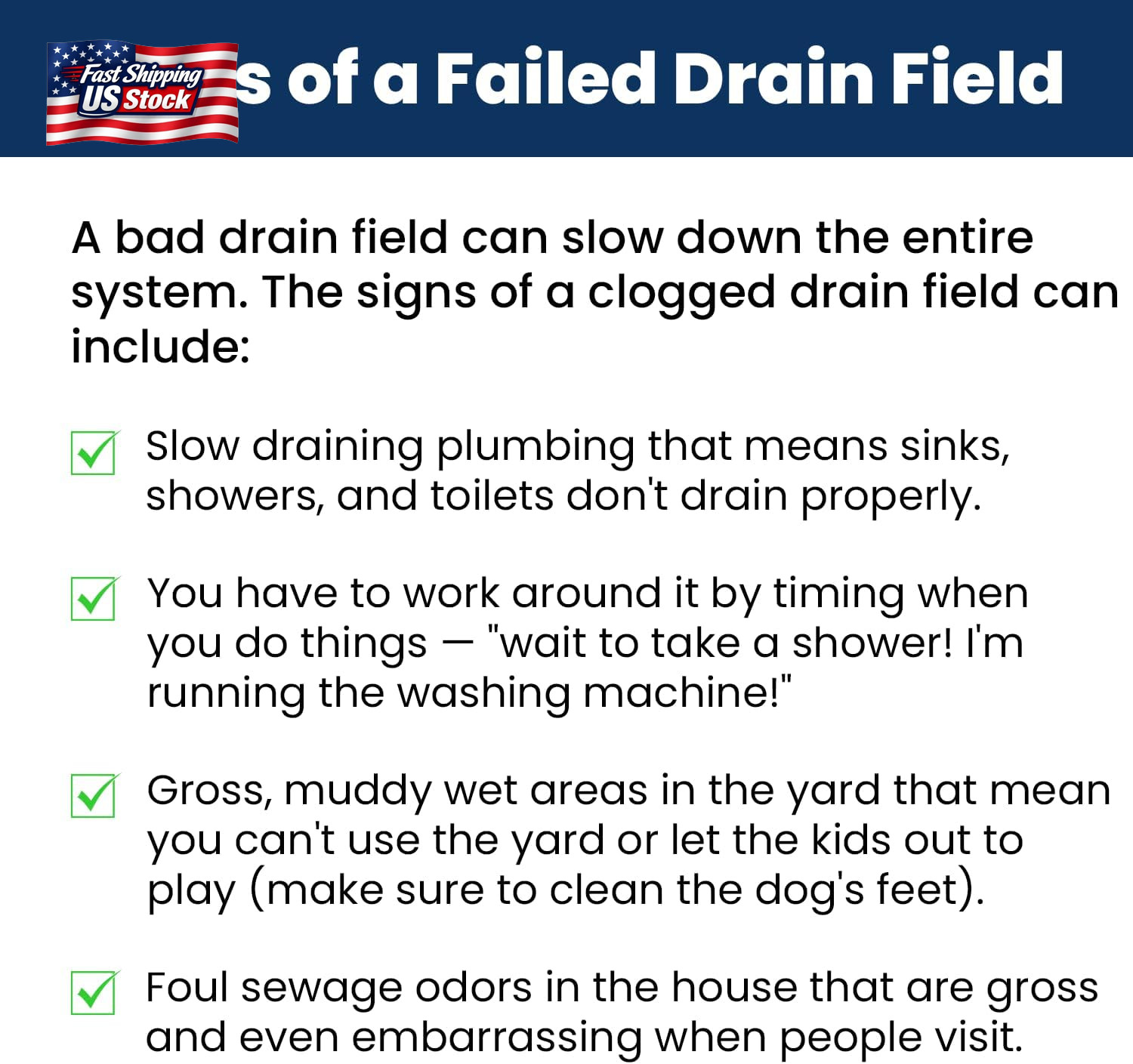 Accelerator by Dr. Pooper Drain Field Cleaner Tablets (20 Count) – Septic Tank T