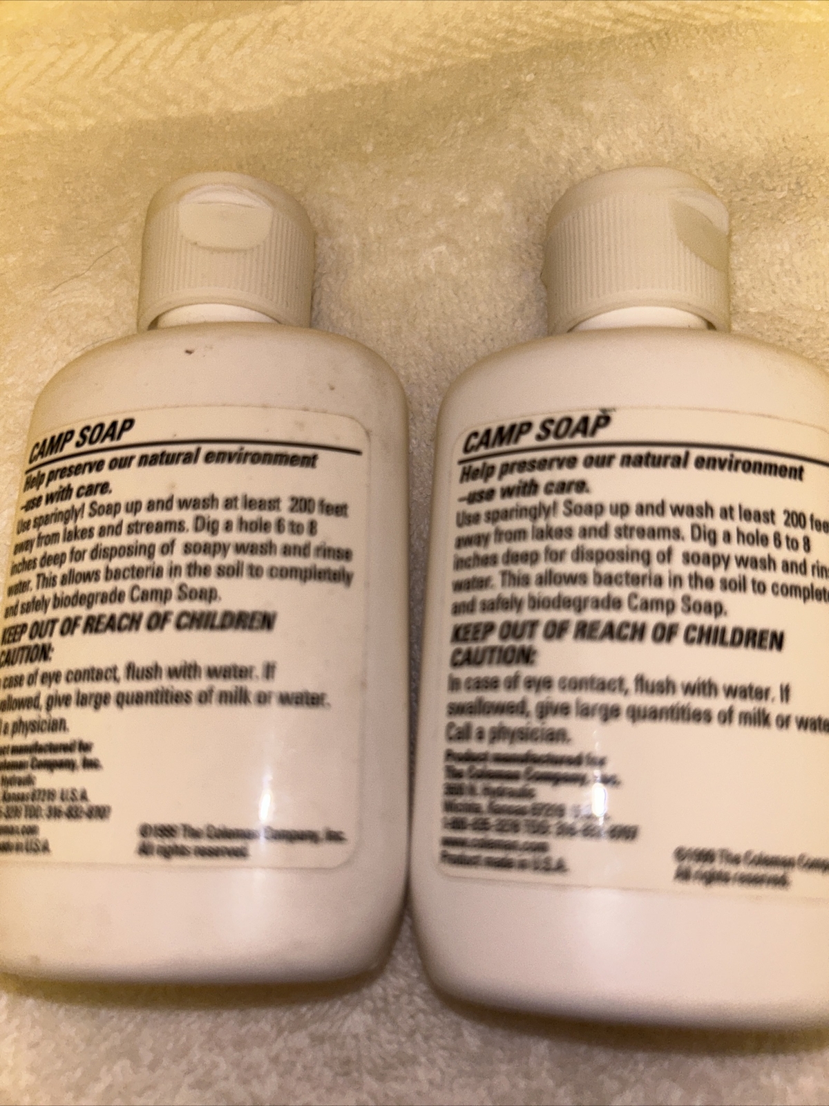 Vintage Coleman All Purpose Soap Campsuds, 2oz Biodegradable Soap, 2 PACK SEALED