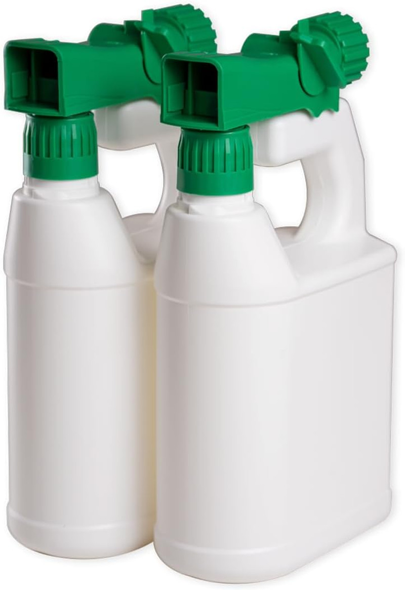 Refillable Multipurpose Hose-End Sprayer 32Oz (Pack of 2) (20:1 Spray Ratio)