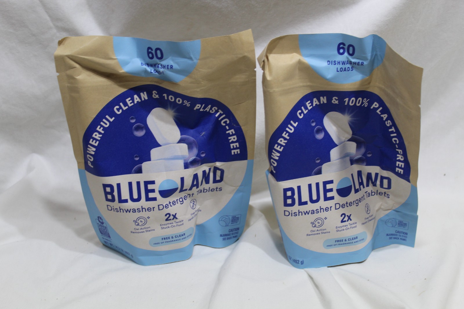 2 Blueland Dishwasher Tablets Refill Free & Clear 60 Loads (14.2 oz) Each