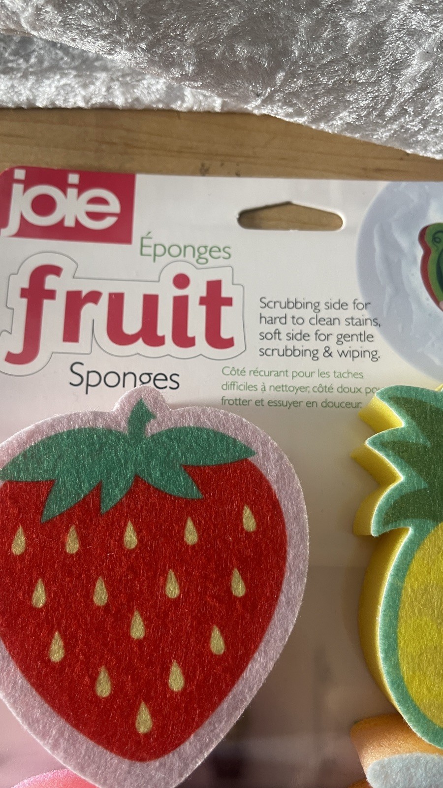 🆕Joie Fruit Sponges, 6 Pack 9×8.8x3cm – Decorative Sponges